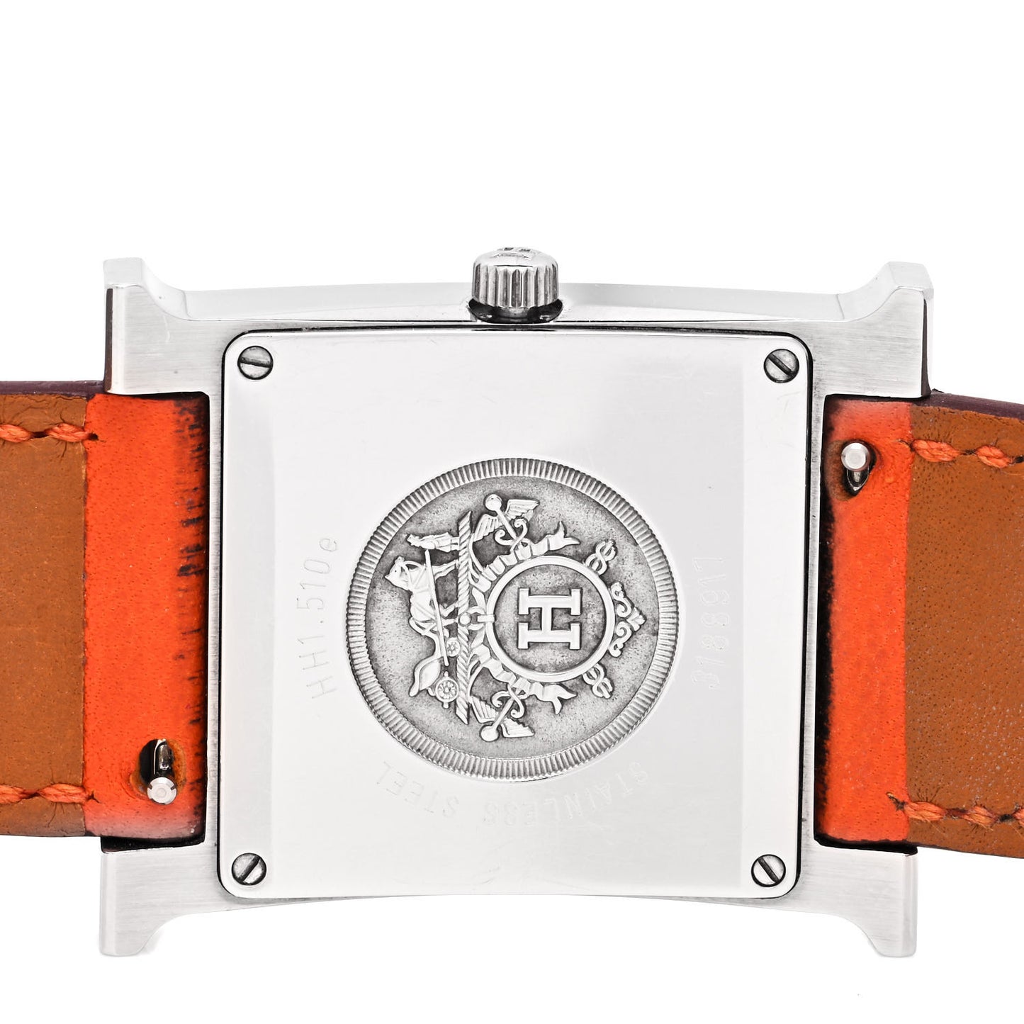 Stainless Steel Swift 26mm Heure H Hour Quartz Watch Orange