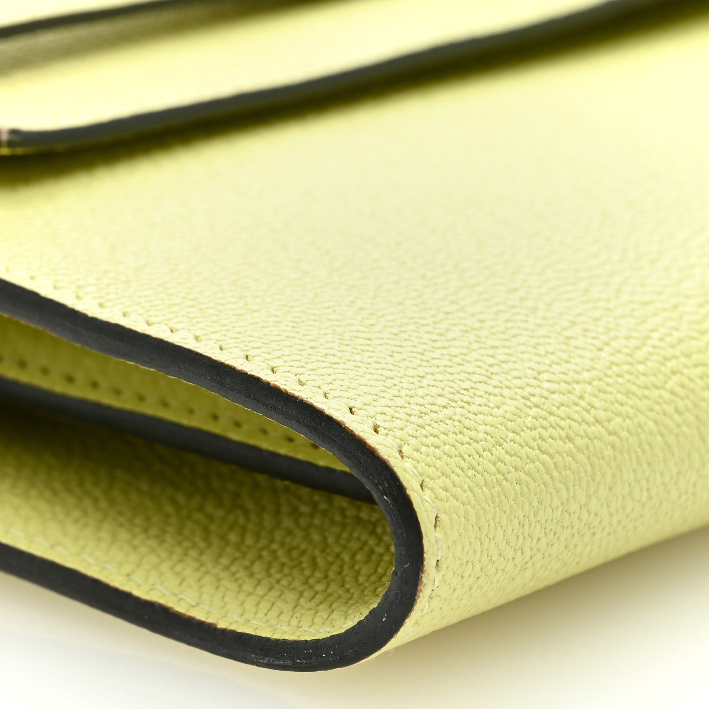 Chevre Mysore Kelly Wallet To Go Jaune Bourgeon