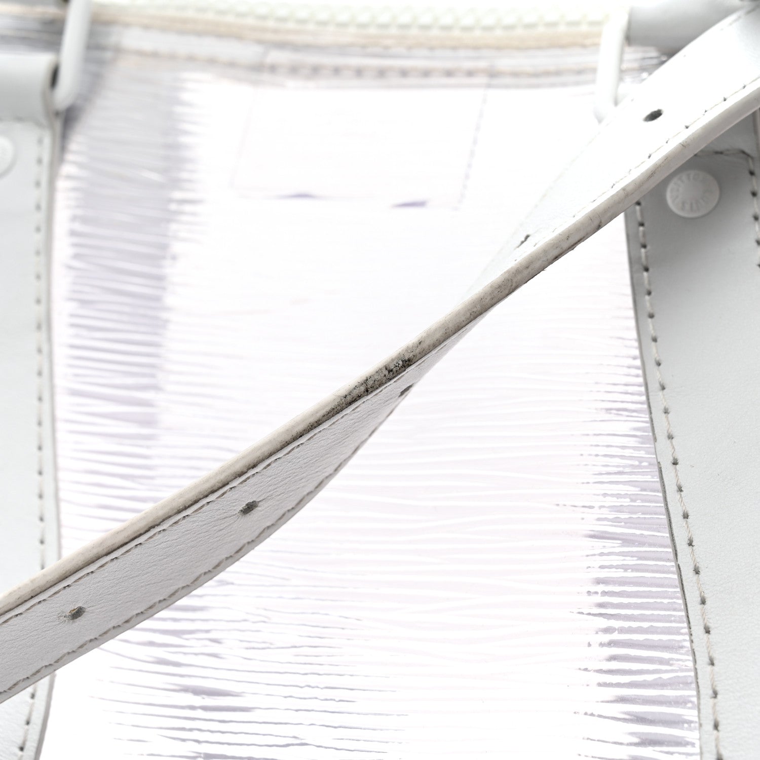 Louis Vuitton PVC Epi Embossed Wavy Keepall Bandouliere 50 White 15 of 16