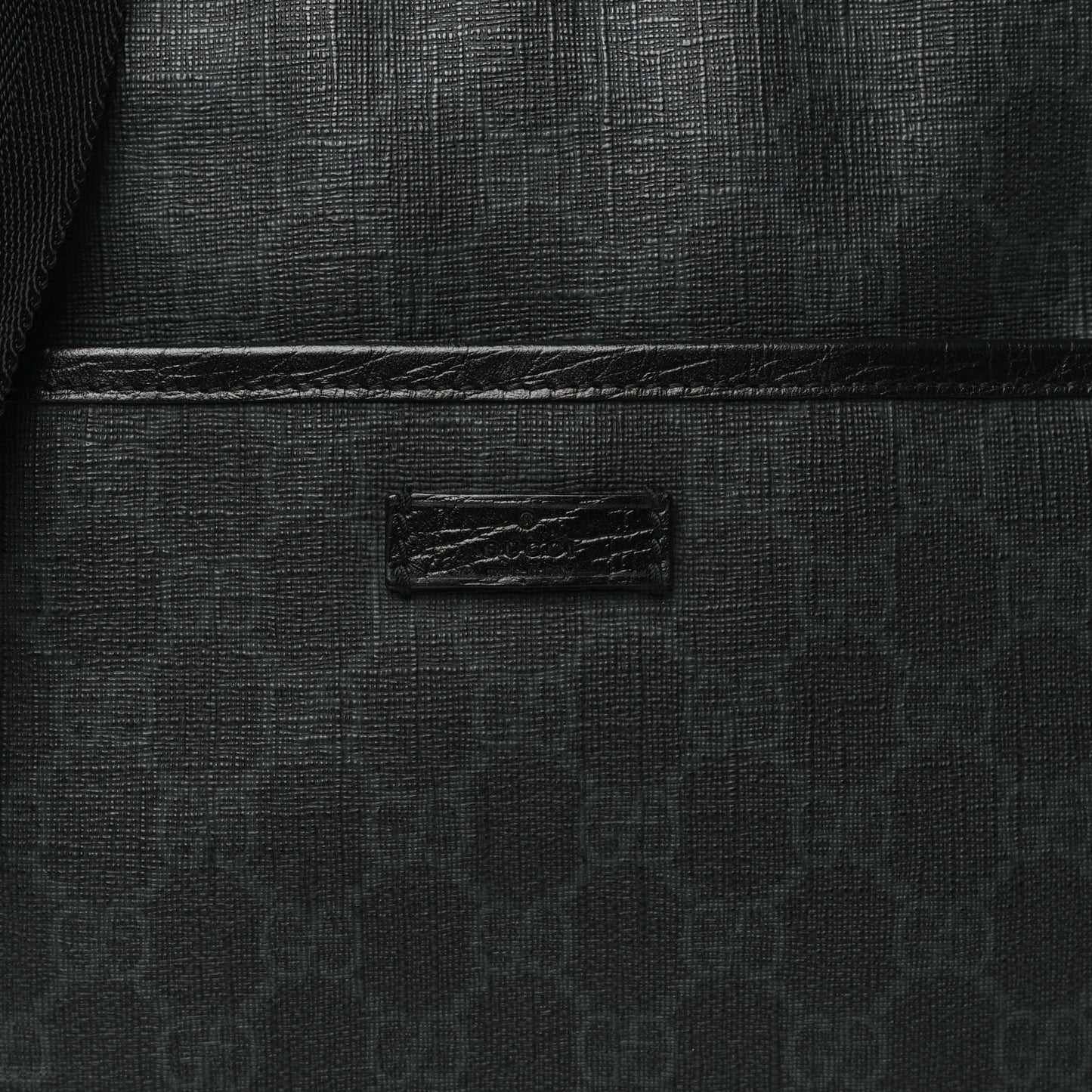 GG Plus Flat Messenger Bag Black Grey