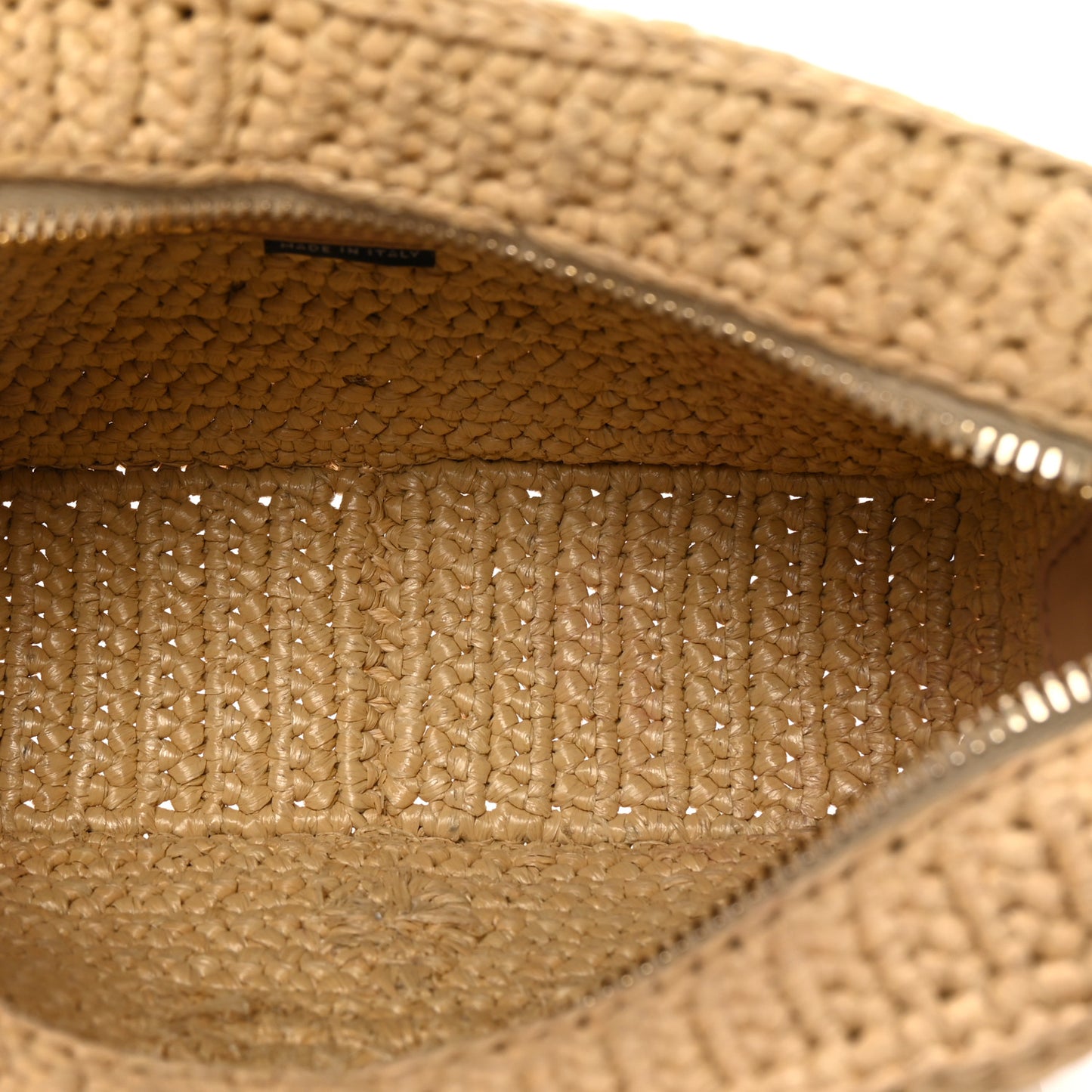 Yarn Raffia Effect Crochet Brique Crossbody Bag Natural