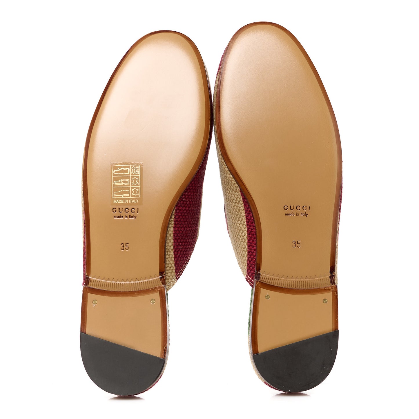 Canvas Marley Stripe 100 Centennial Womens Princetown Slippers 35 Beige New Acero