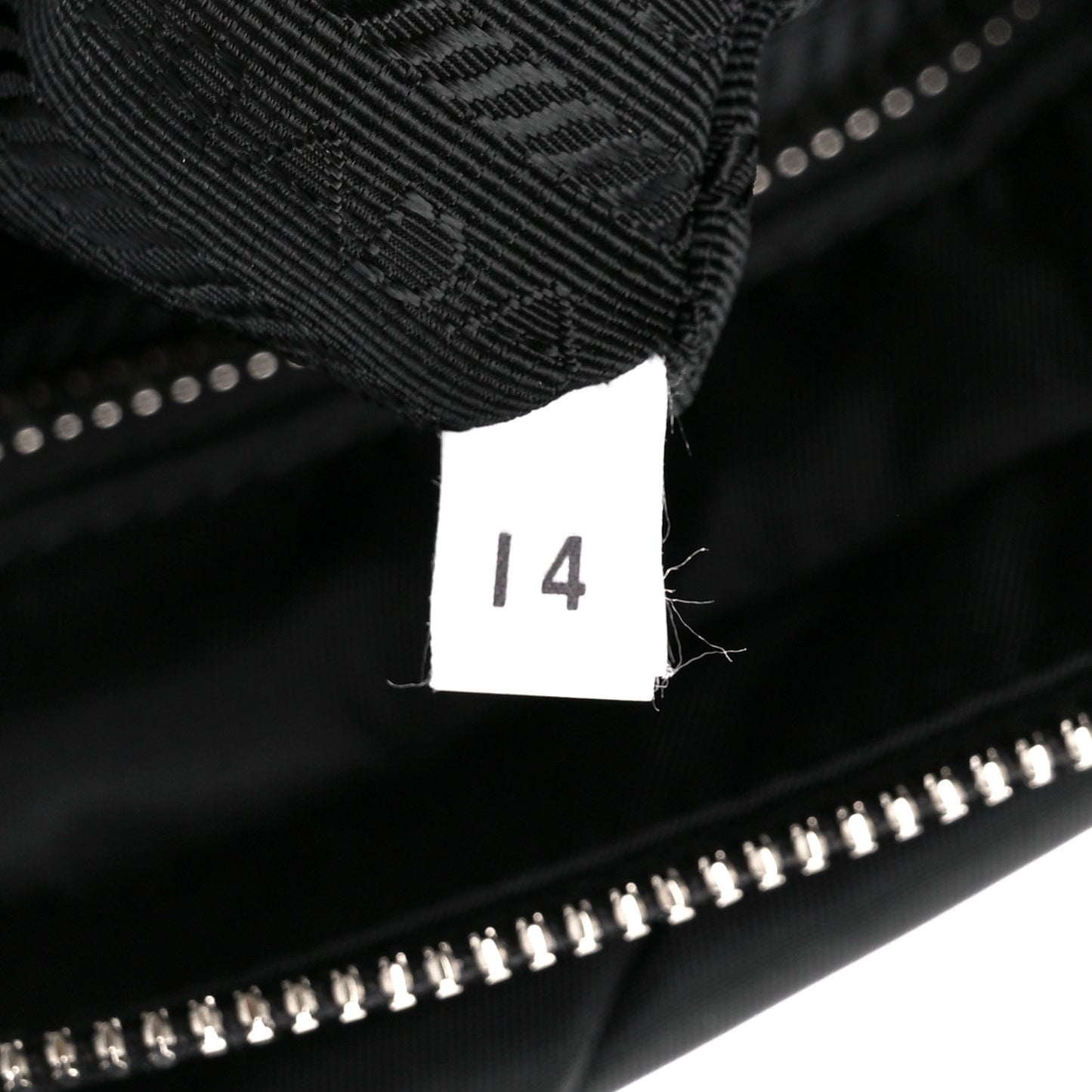 Re-Nylon Nappa Triangle Quilted Padded Double Handled Zip Pocket Tote Black
