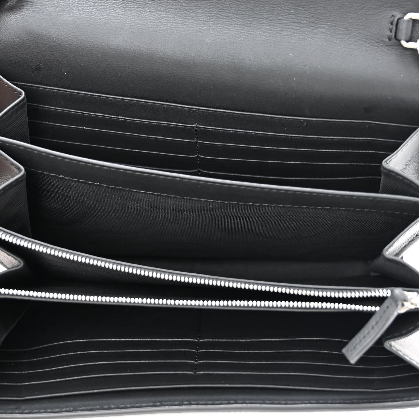 Suede Mini Dionysus Chain Wallet Black