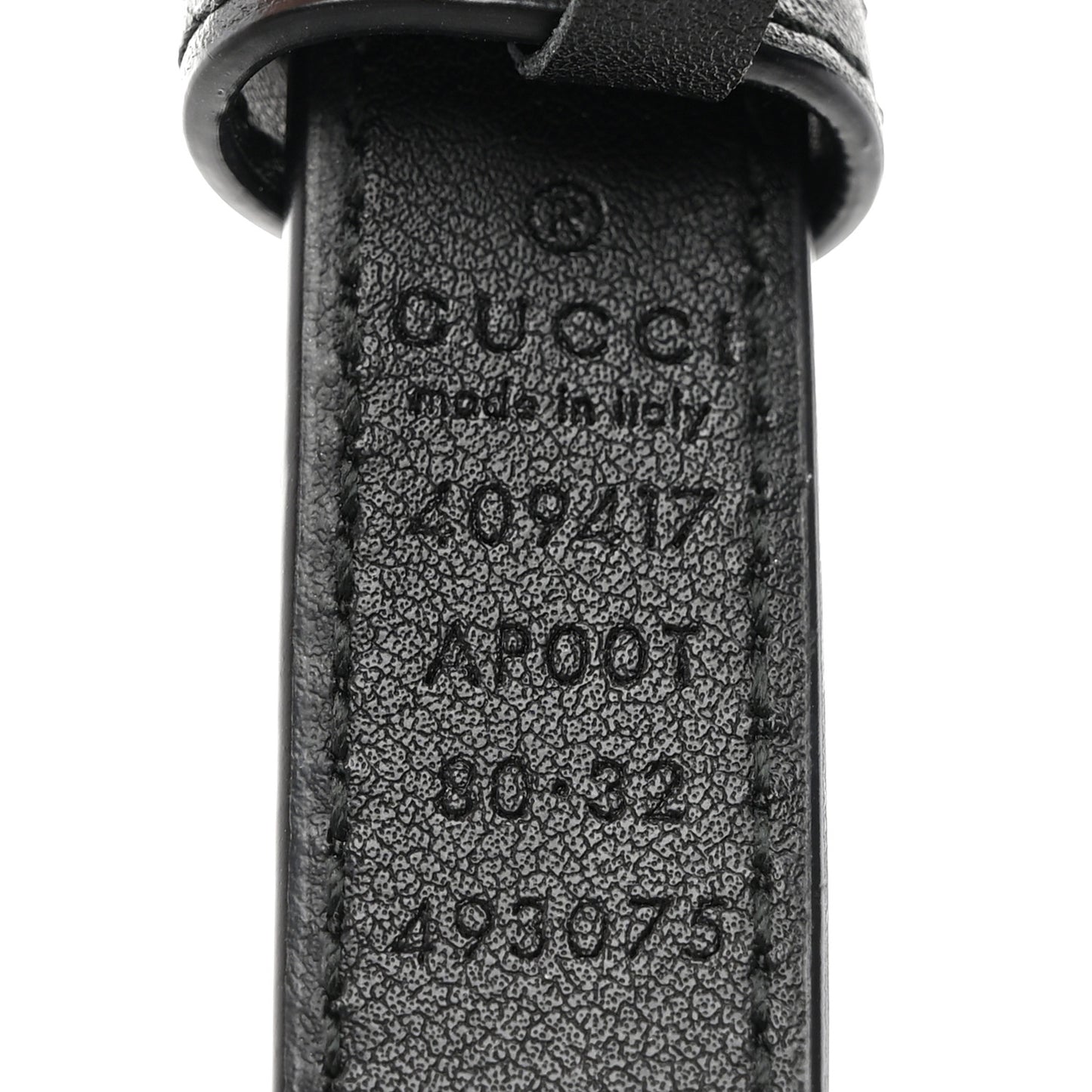 Calfskin Double G 20mm Belt 80 32 Black
