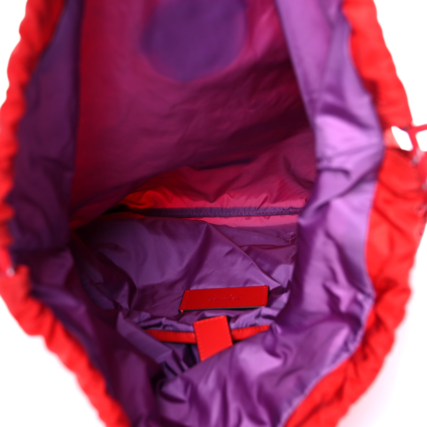 Nylon Medusa Drawstring Backpack Red