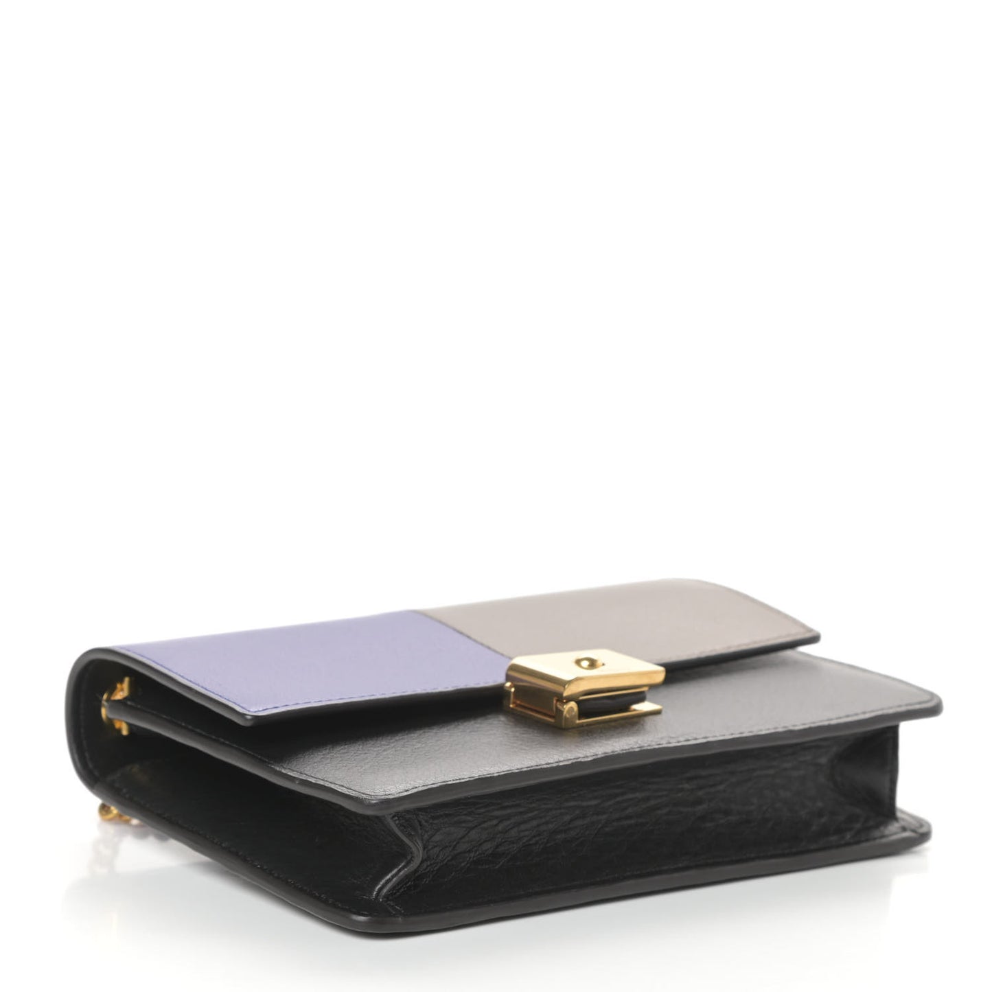 Smooth Calfskin Cheyne Clutch Indigo Clay Black