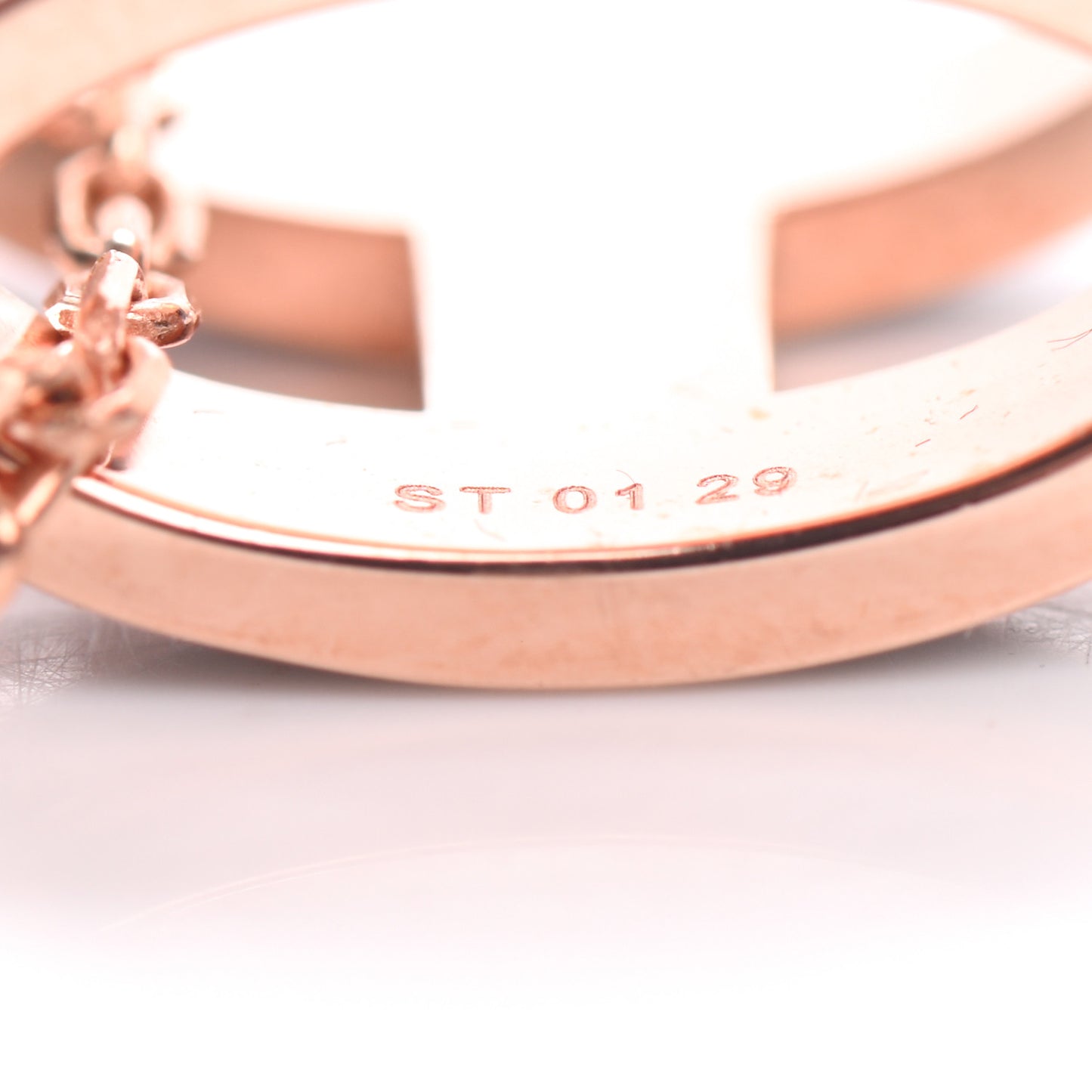 Lacquered Rose Gold Pop H Pendant Necklace Black