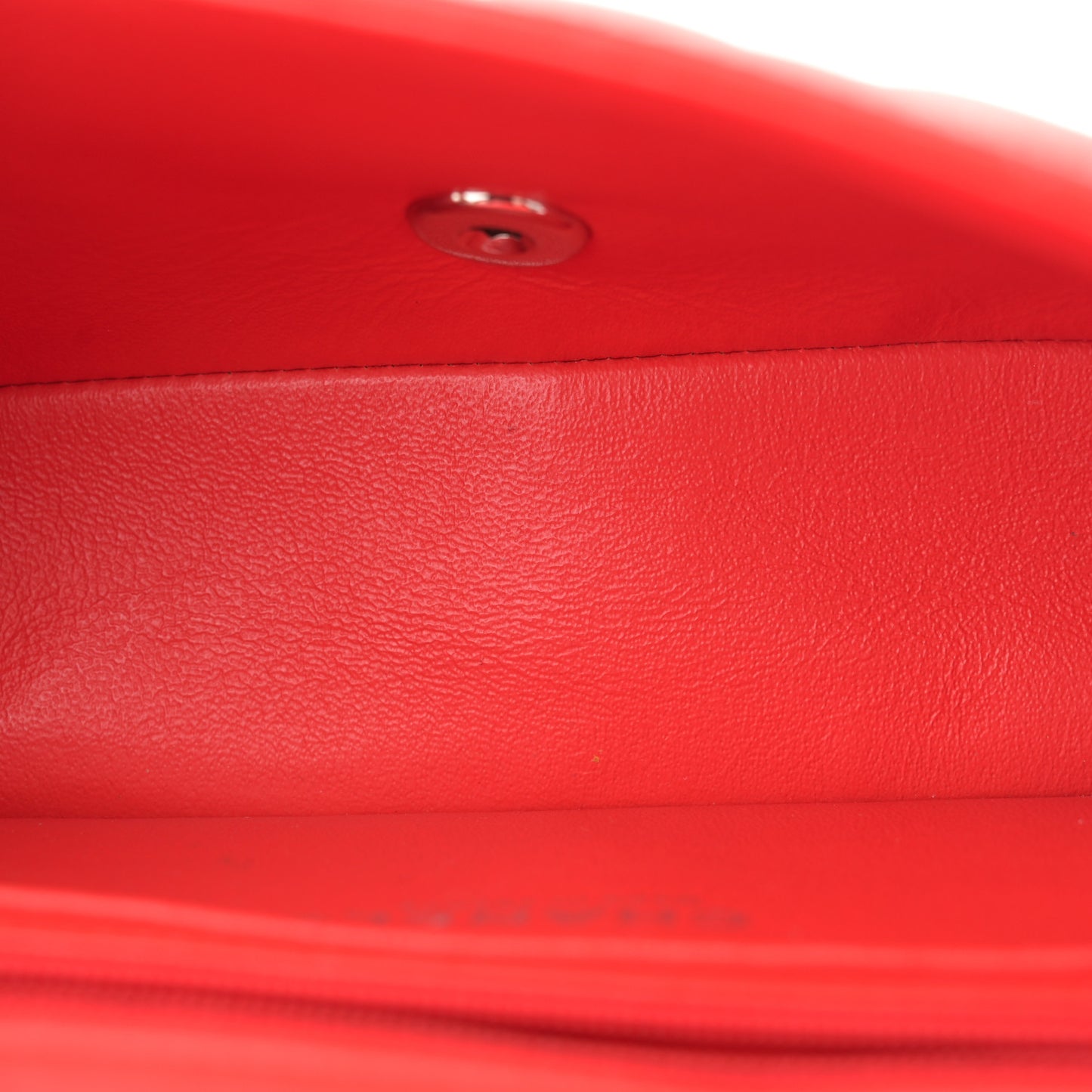 Lambskin Quilted Mini Rectangular Flap Red