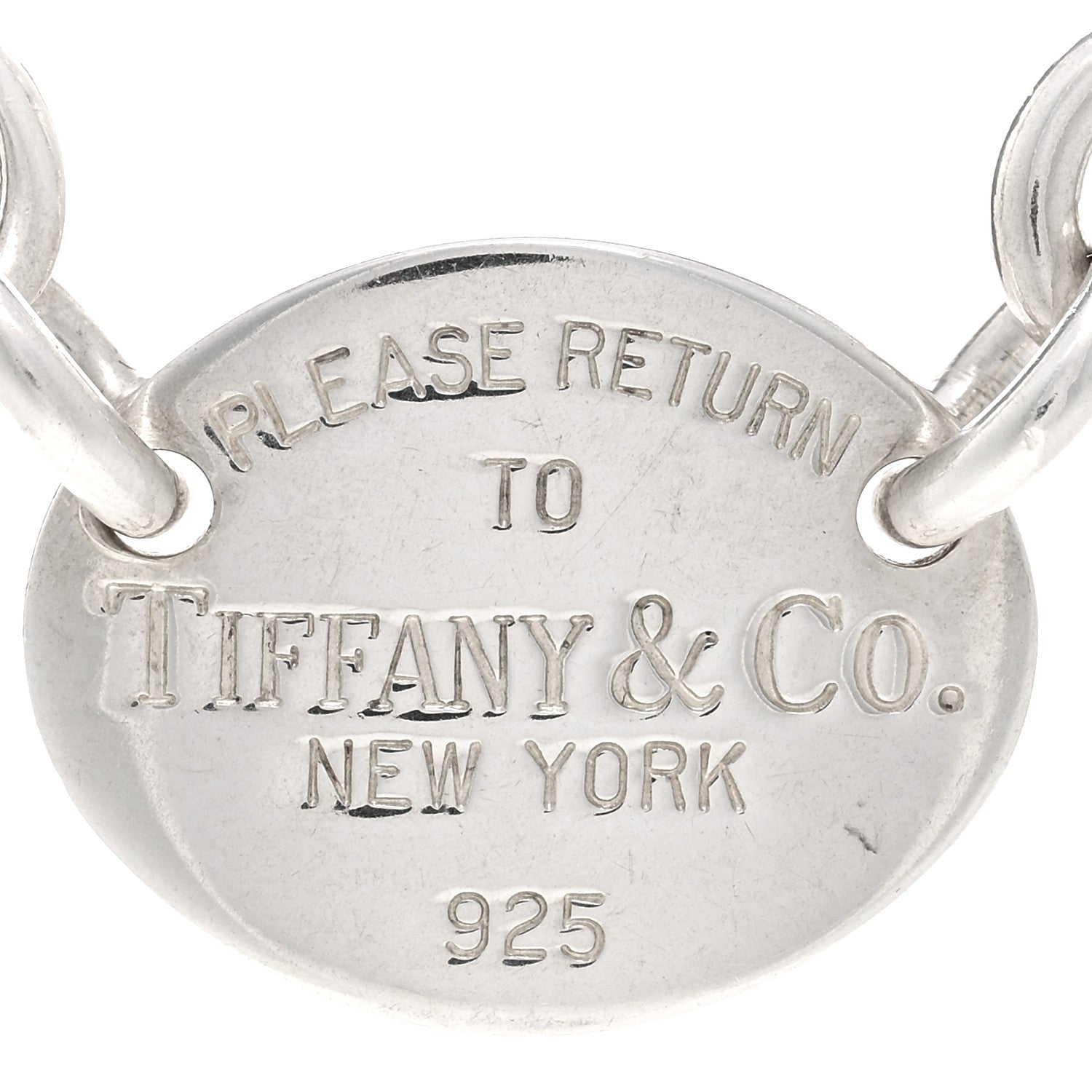Tiffany Sterling Silver Return to Tiffany Oval Tag Choker Necklace 4 of 4