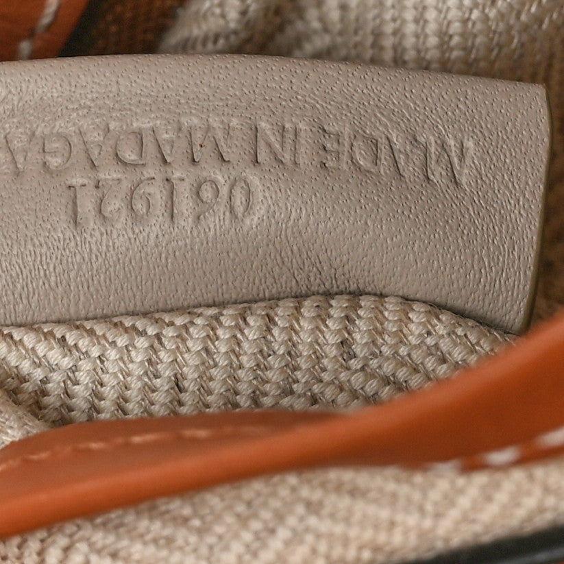 Calfskin Raffia Paulas Ibiza Pochette Bag Natural Tan