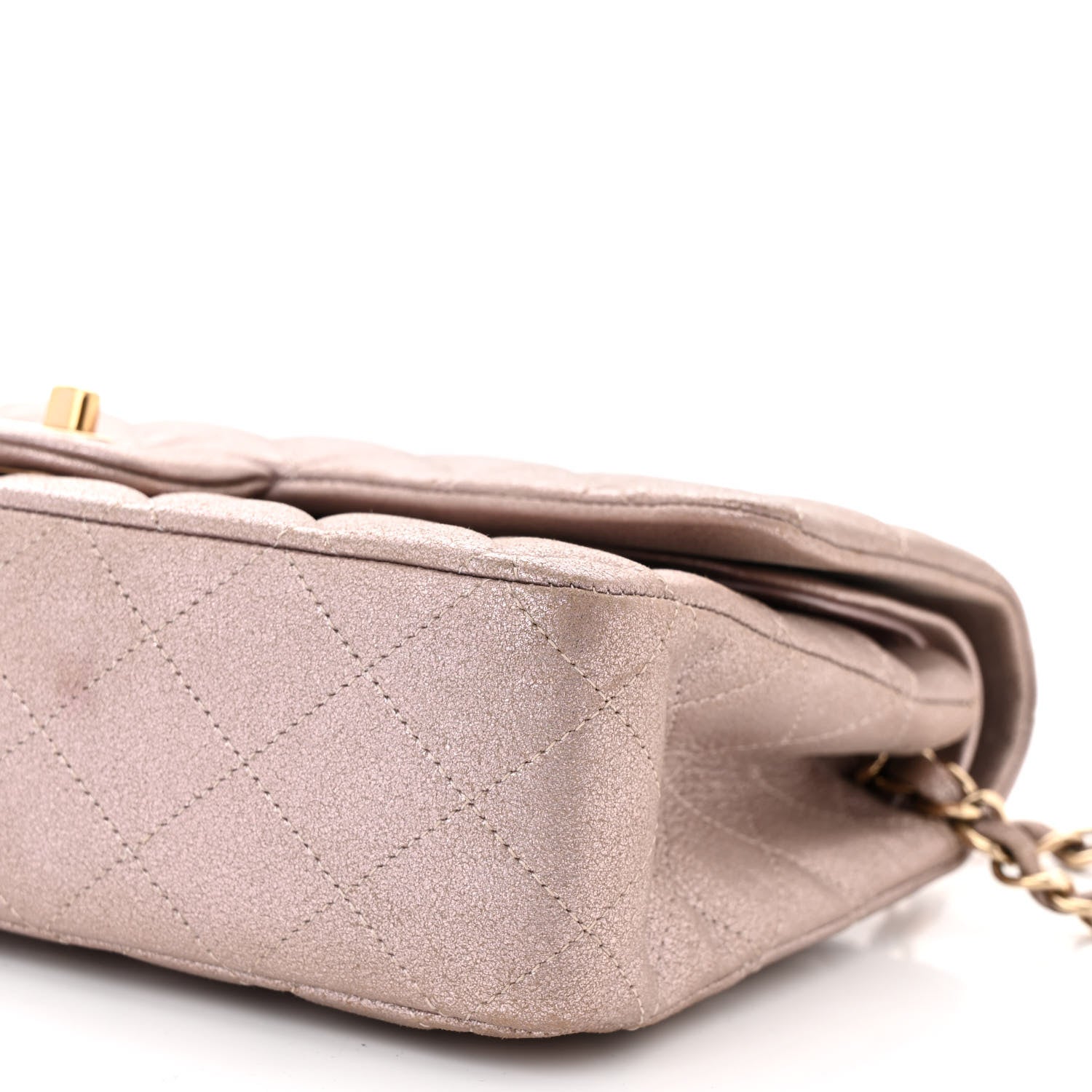 Chanel Iridescent Calfskin Quilted Medium Double Flap Light Pink 10 of 12