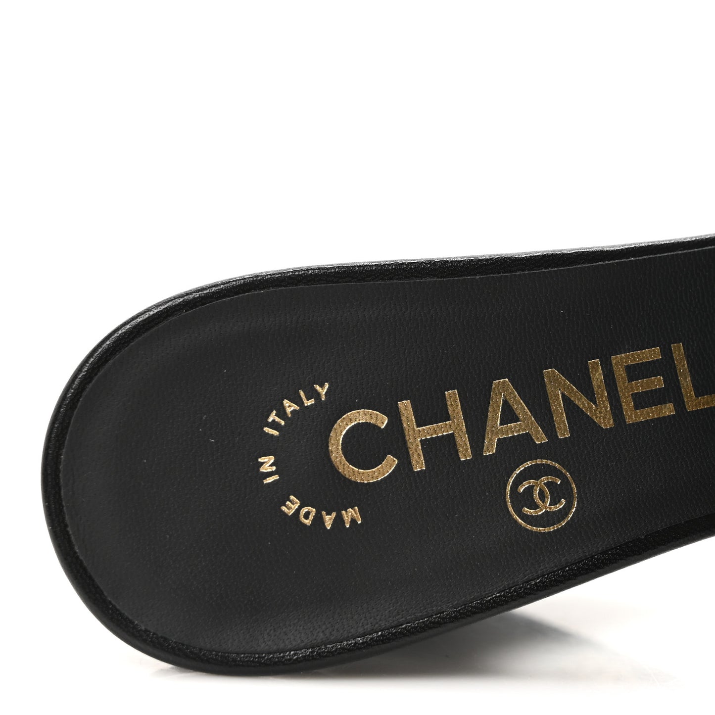 Shiny Goatskin Pearl Mule 37 Black