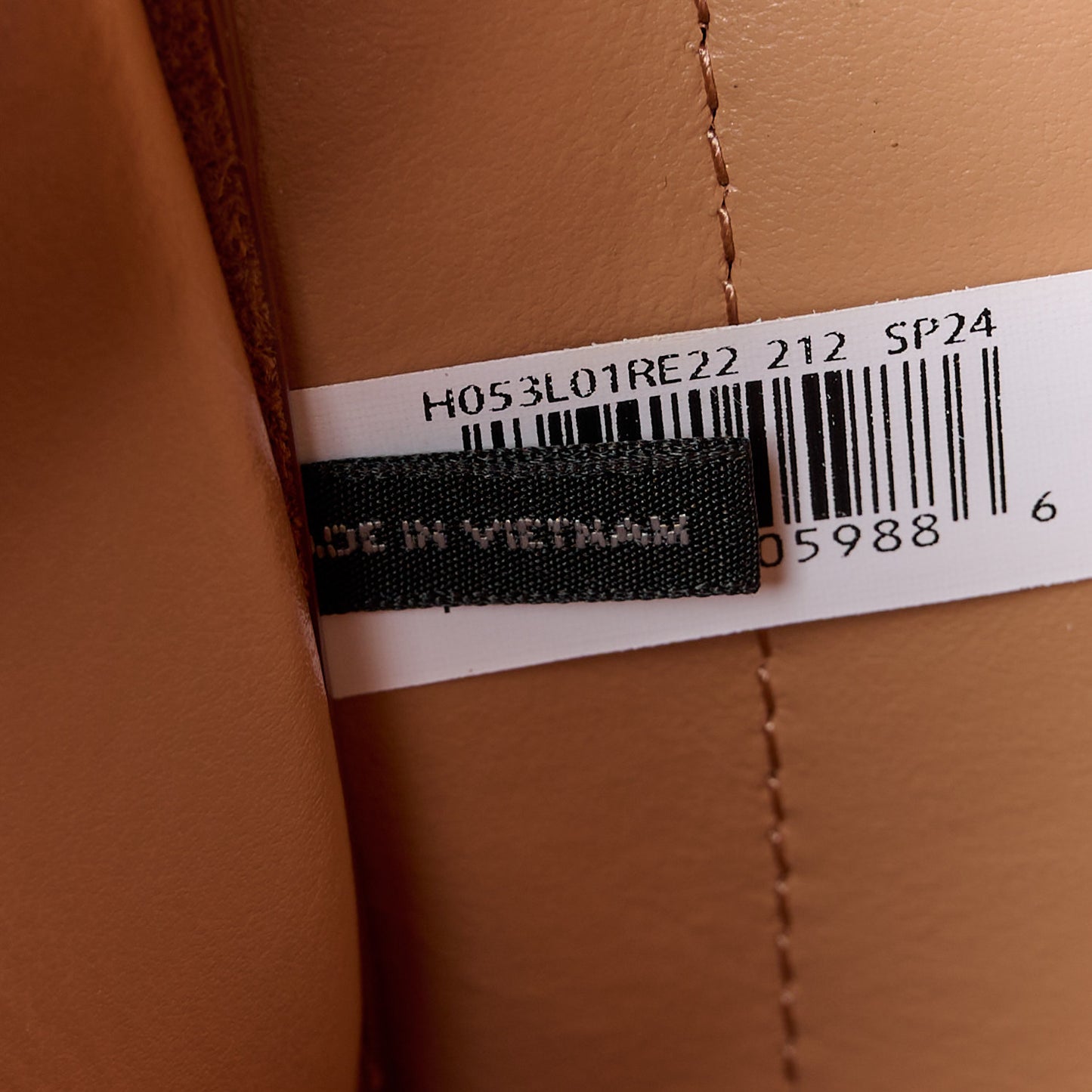 Grained Calfskin Micro The Tote Bag Argan Oil