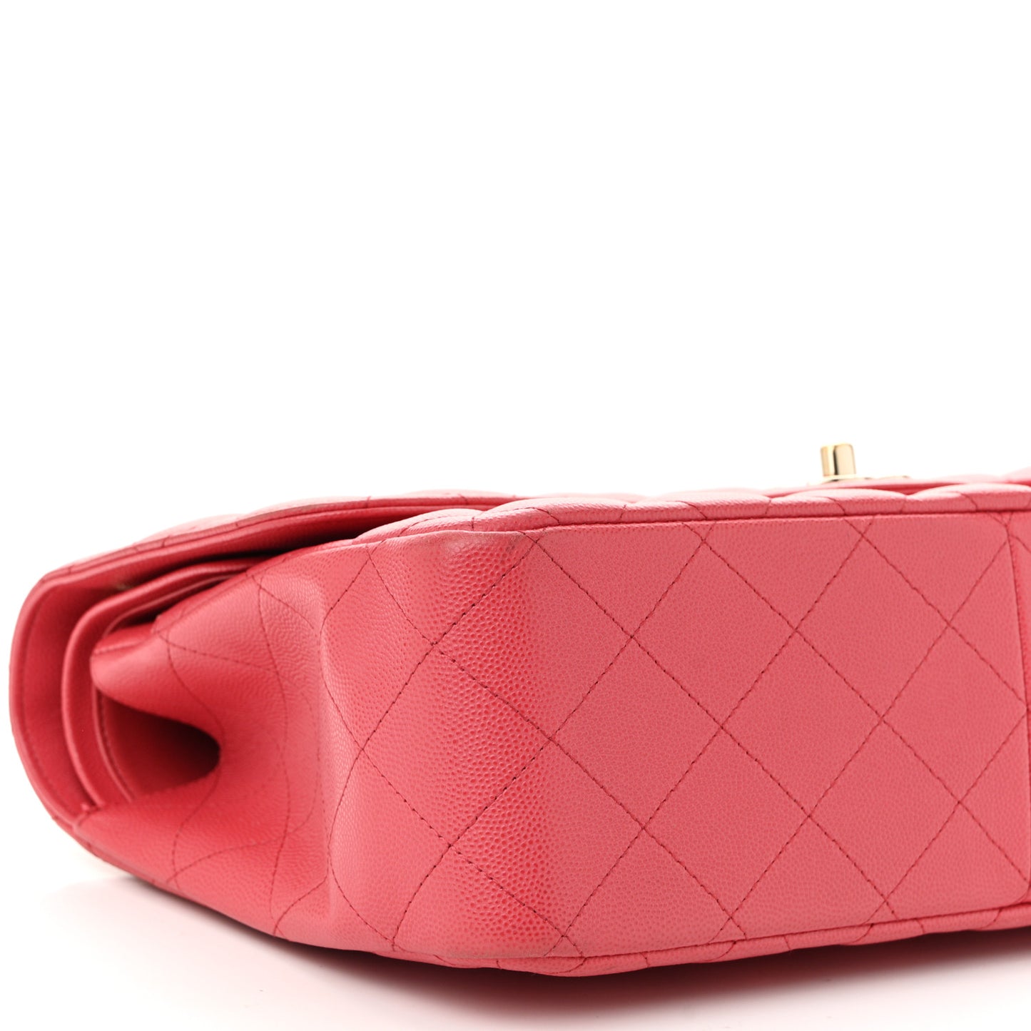 Caviar Quilted Jumbo Double Flap Red