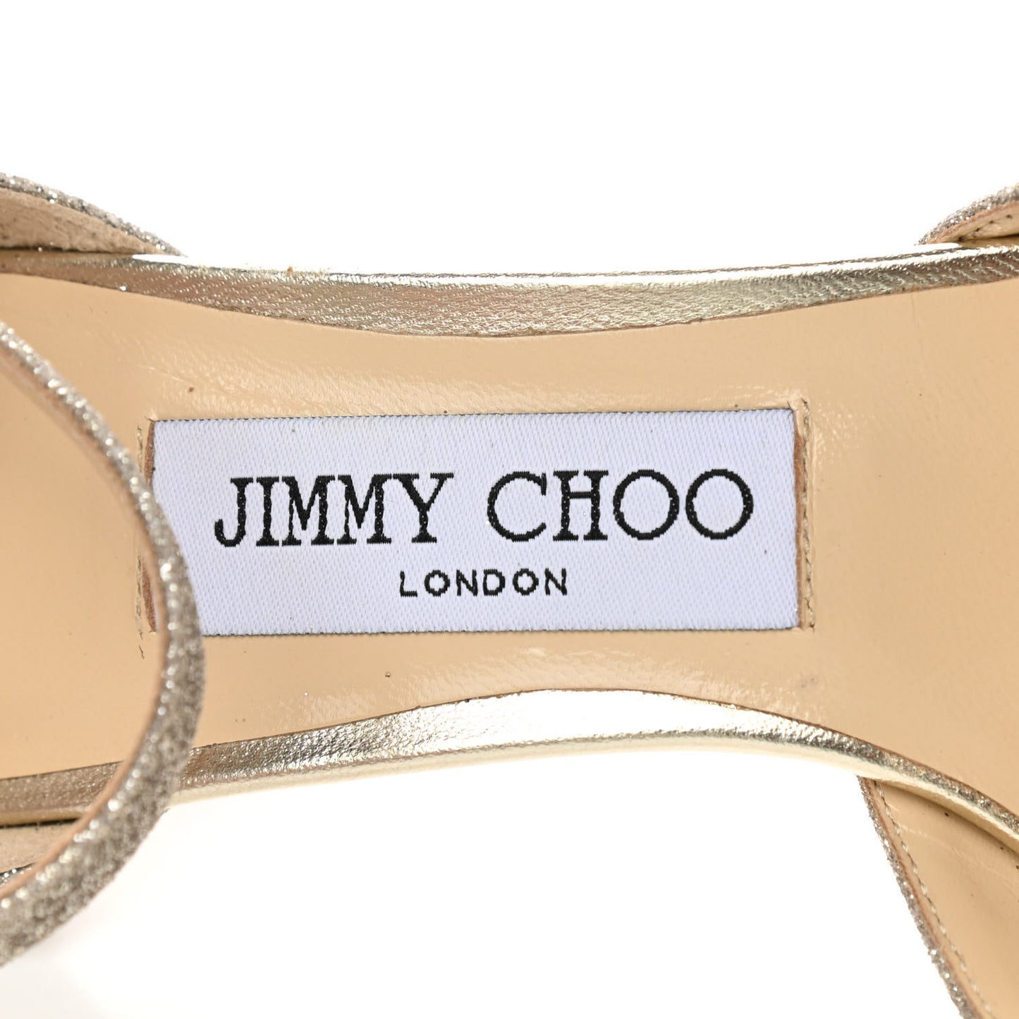 Glitter Ankle Strap Pumps 36 Gold