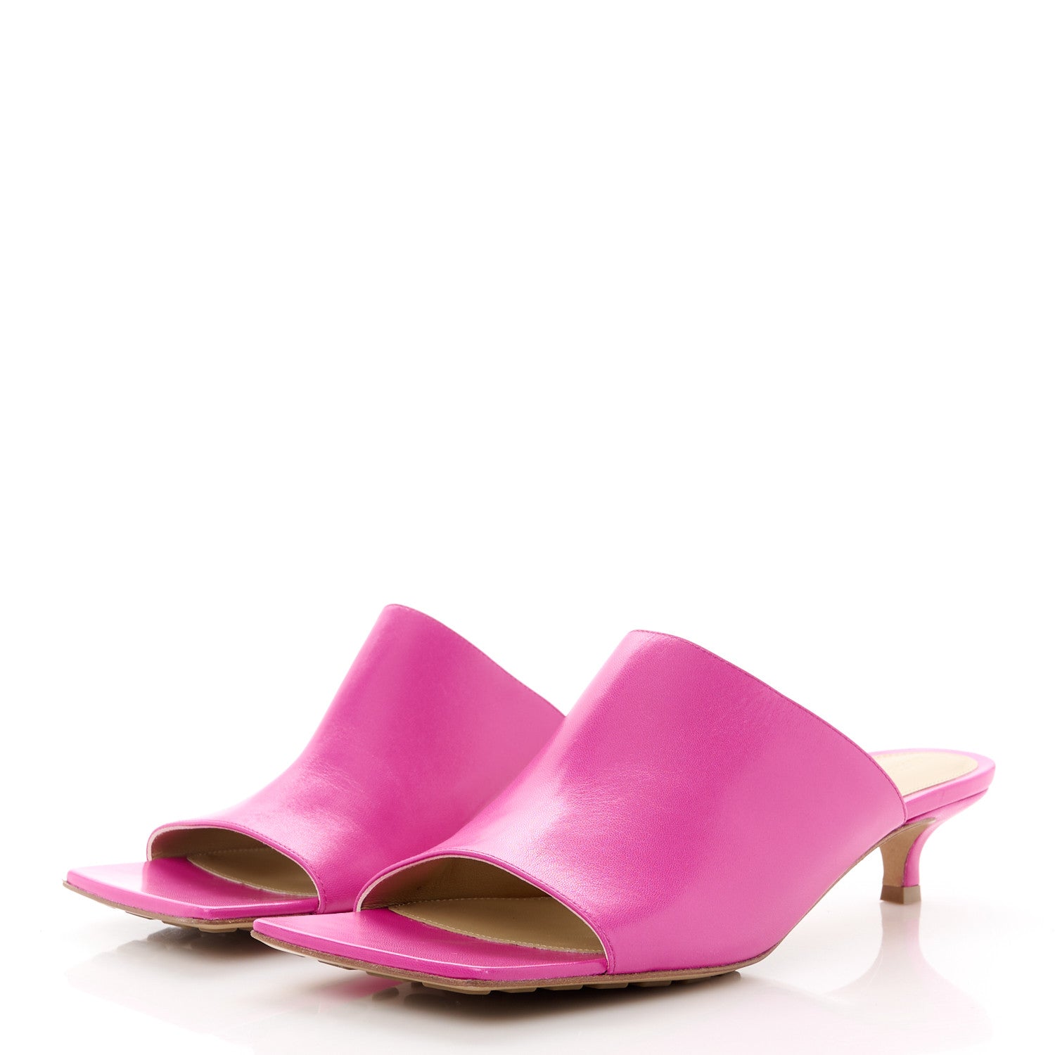 Bottega Veneta Lambskin Stretch Lounge Sandals 39 Hollyhock 3 of 8