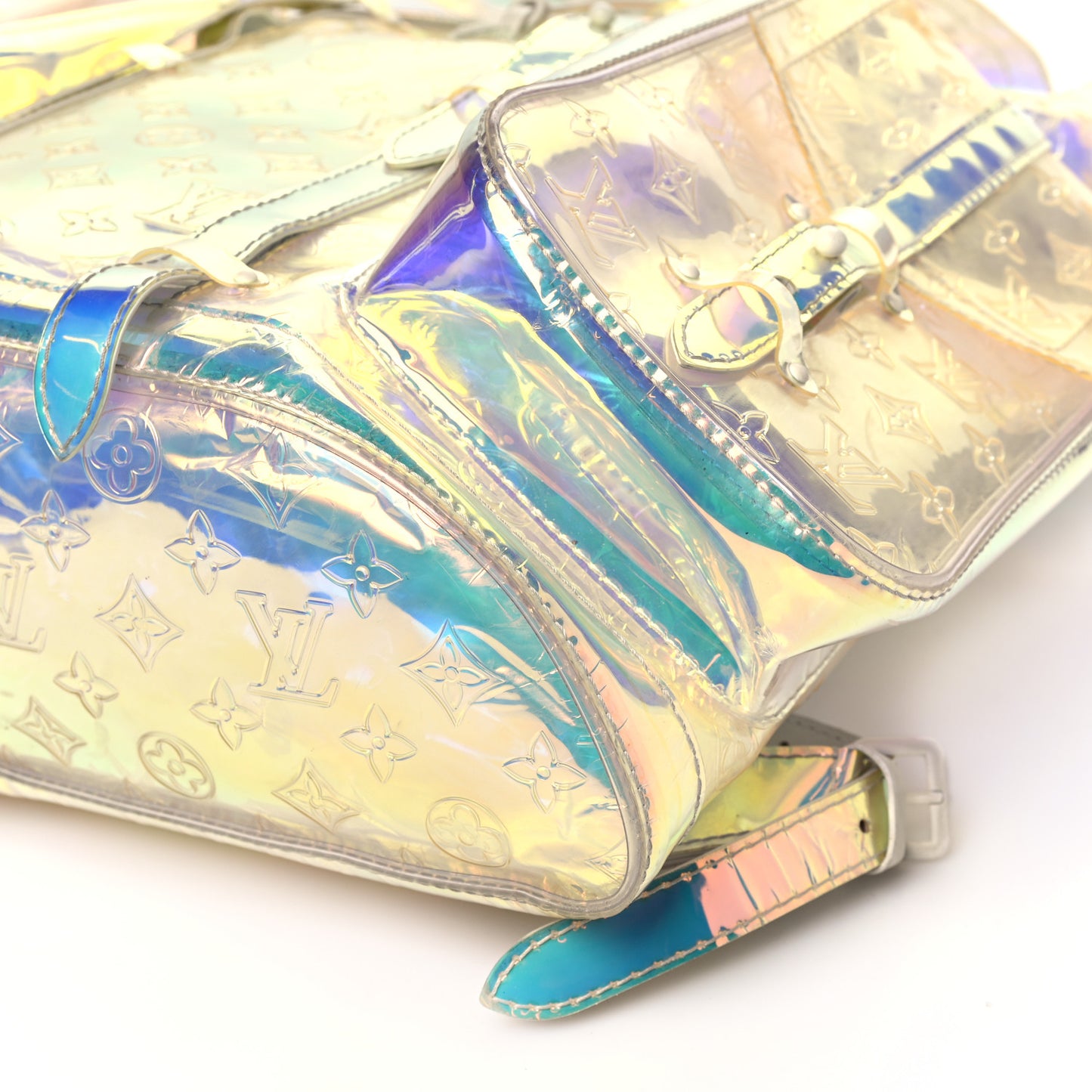 PVC Monogram Christopher Backpack GM Iridescent Prism