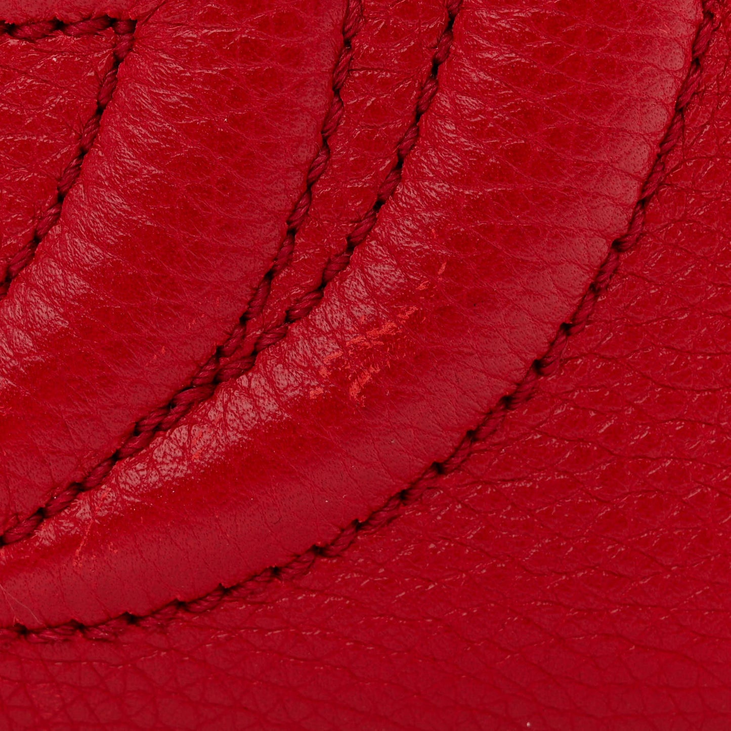 Pebbled Calfskin Small Soho Disco Bag Tabasco Red