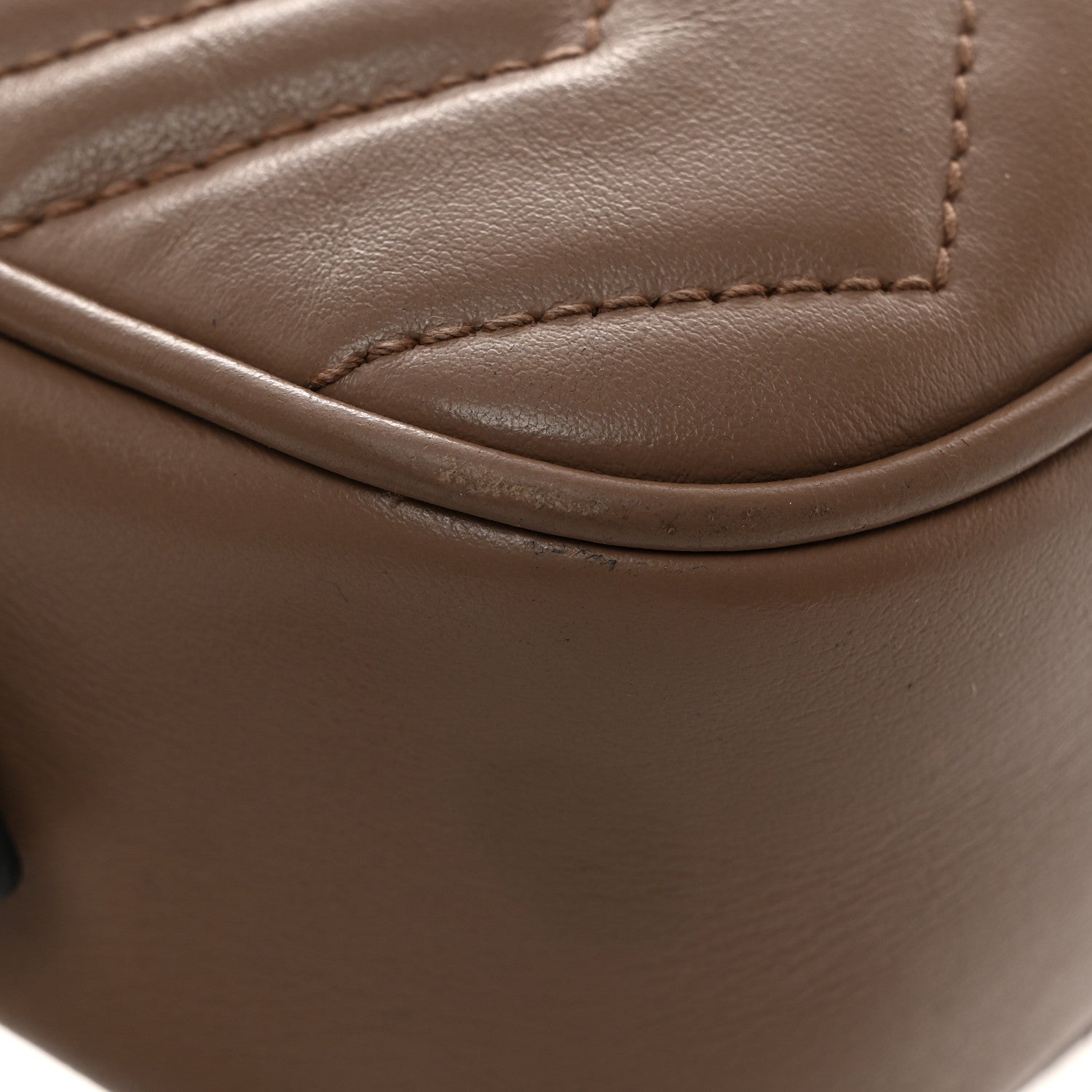 Gucci Calfskin Matelasse Mini GG Marmont Chain Shoulder Bag Porcelain Rose 13 of 15