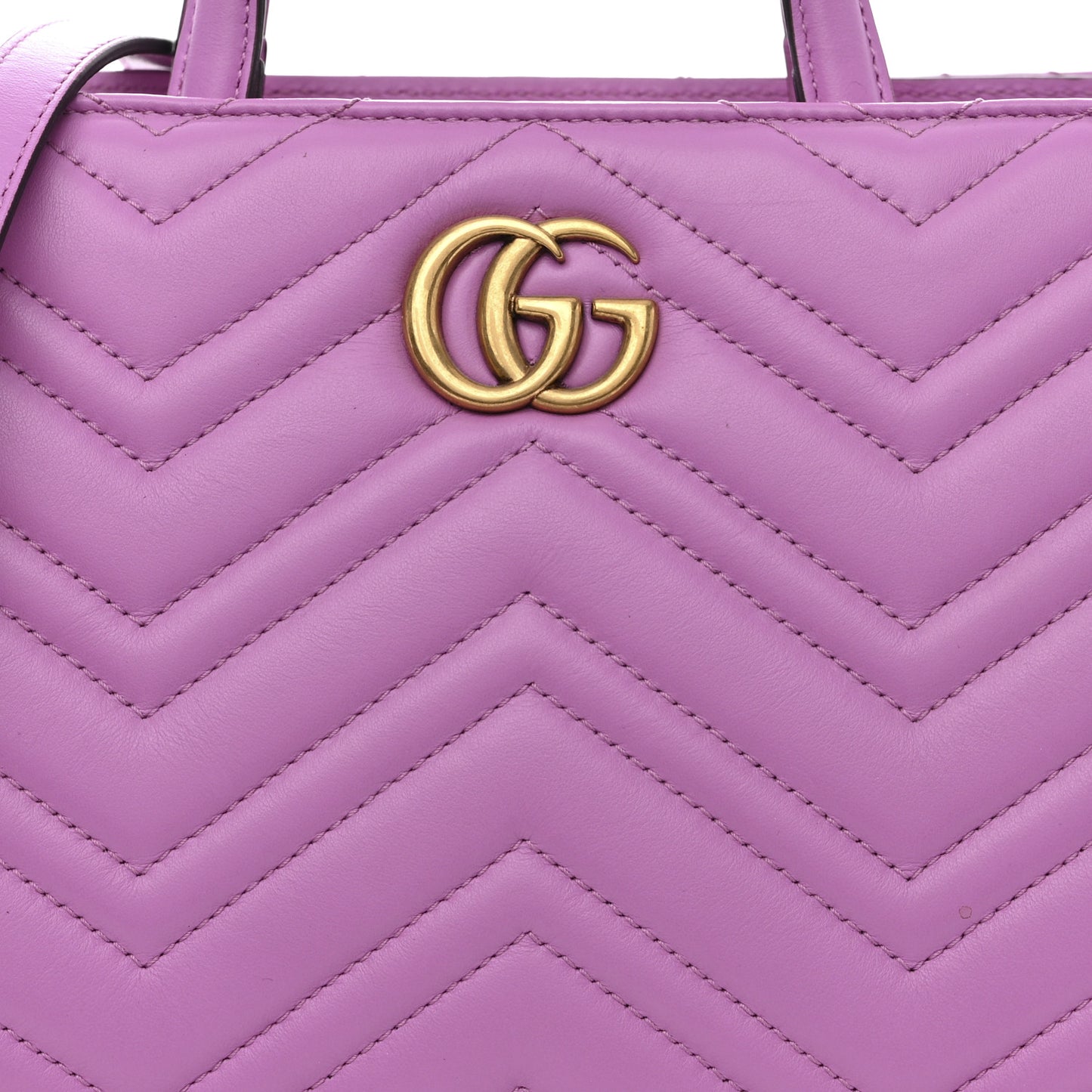 Calfskin Matelasse Small GG Marmont Tote Candy Mousse