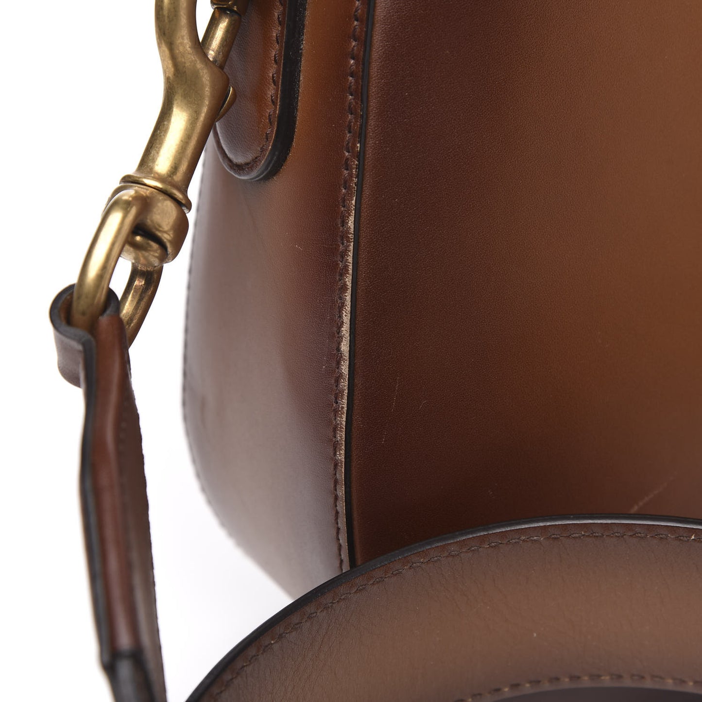 Calfskin Medium Lady Web Shoulder Bag Cuir