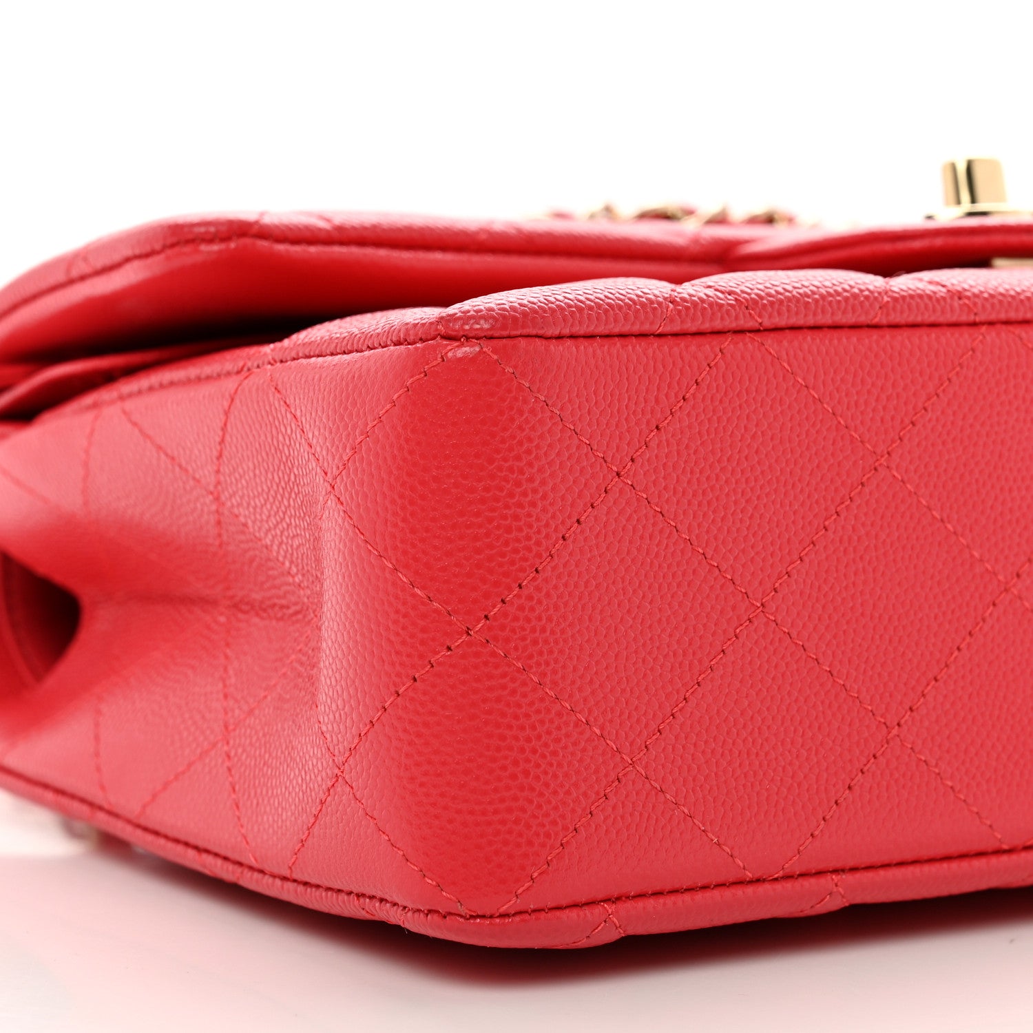 Chanel Caviar Quilted Small Double Flap Red 10 of 12