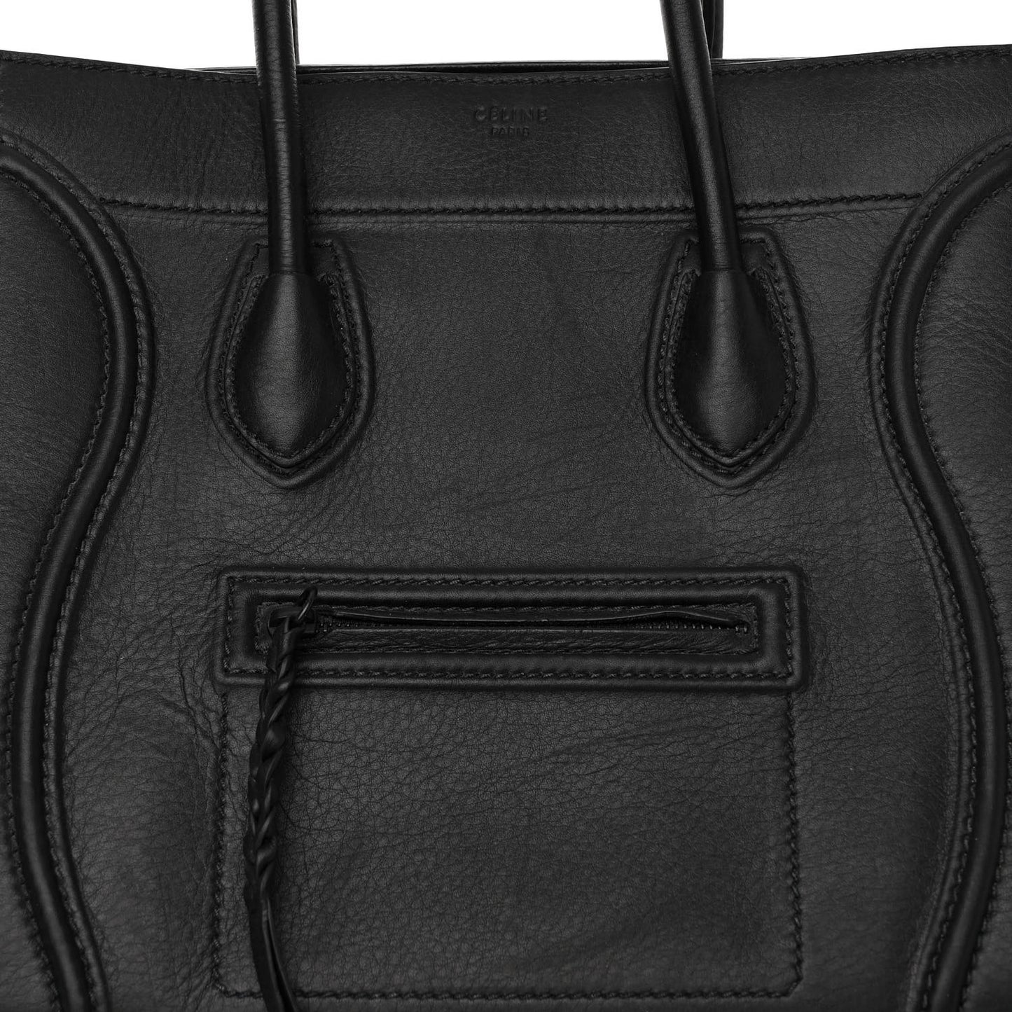 Supple Calfskin Medium Phantom Luggage Black