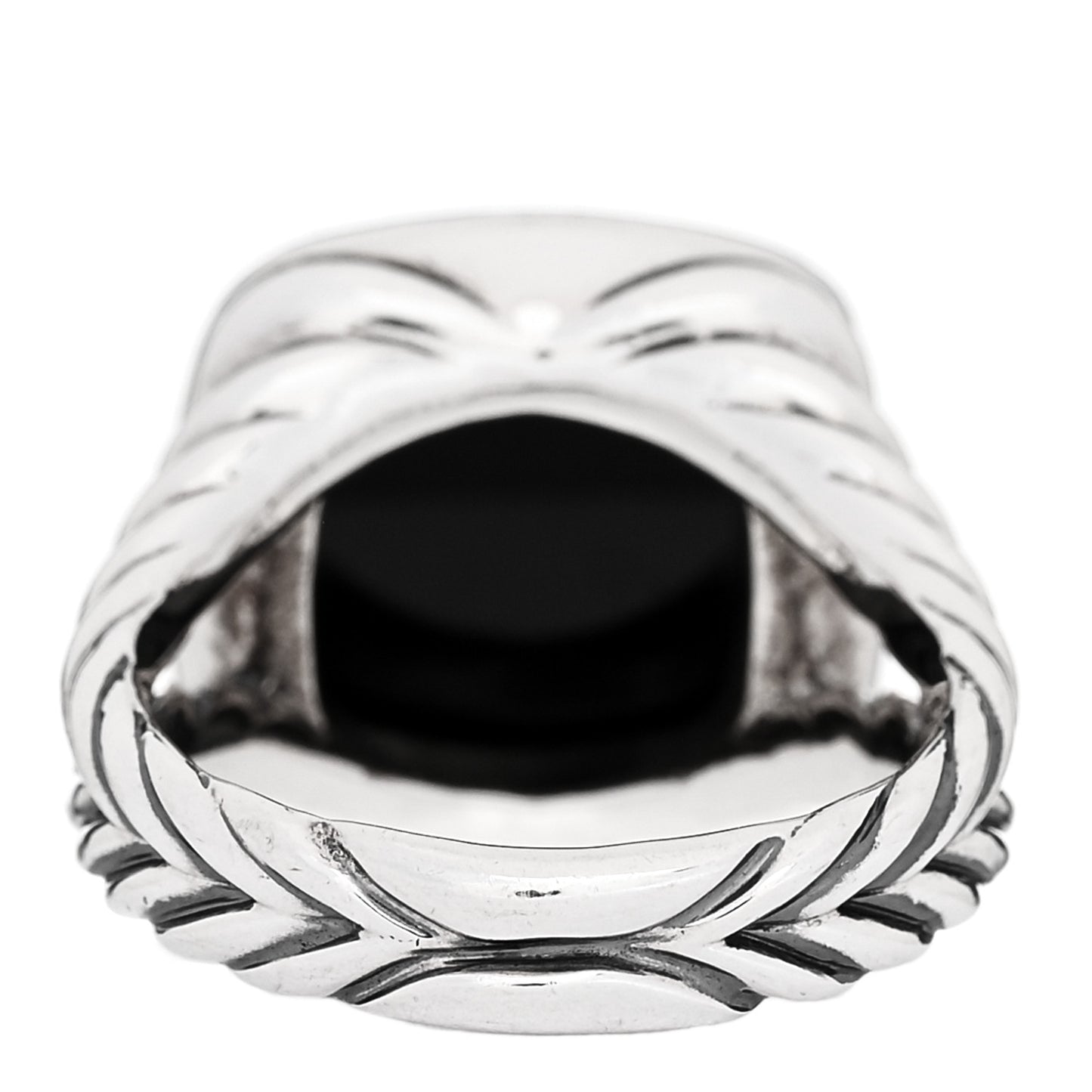Sterling Silver Diamond Black Onyx 11mm Albion Ring 49 5