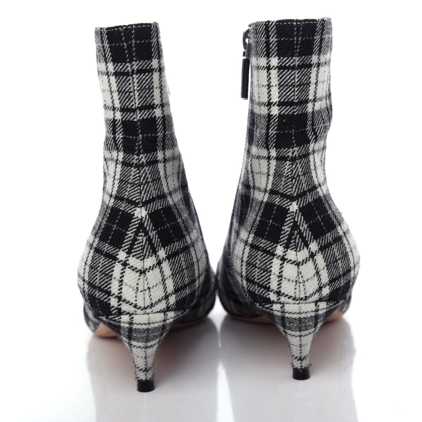 Canvas Tartan Gang Ankle Boots 39 Black