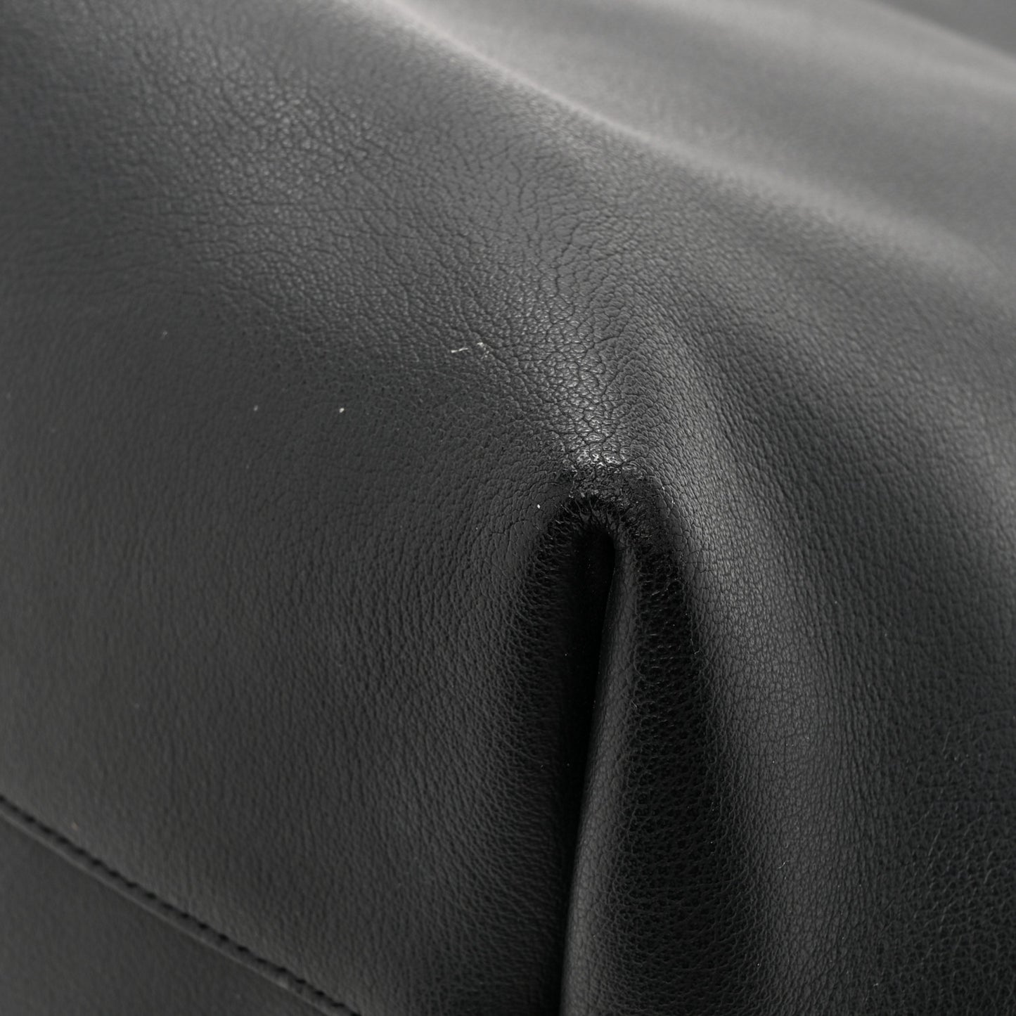 Calfskin Large Shopping Tote Black