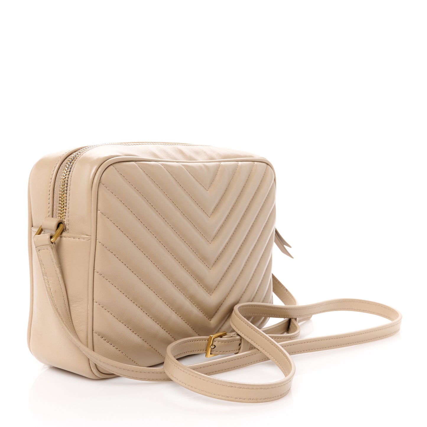 Calfskin Matelasse Monogram Lou Camera Bag Dark Latte