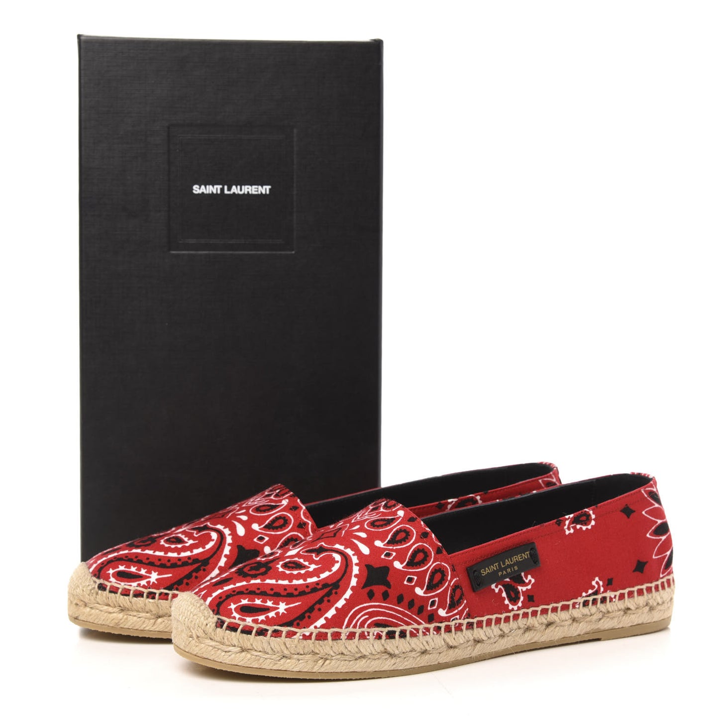 Bandana Print Canvas Espadrilles 39 Red