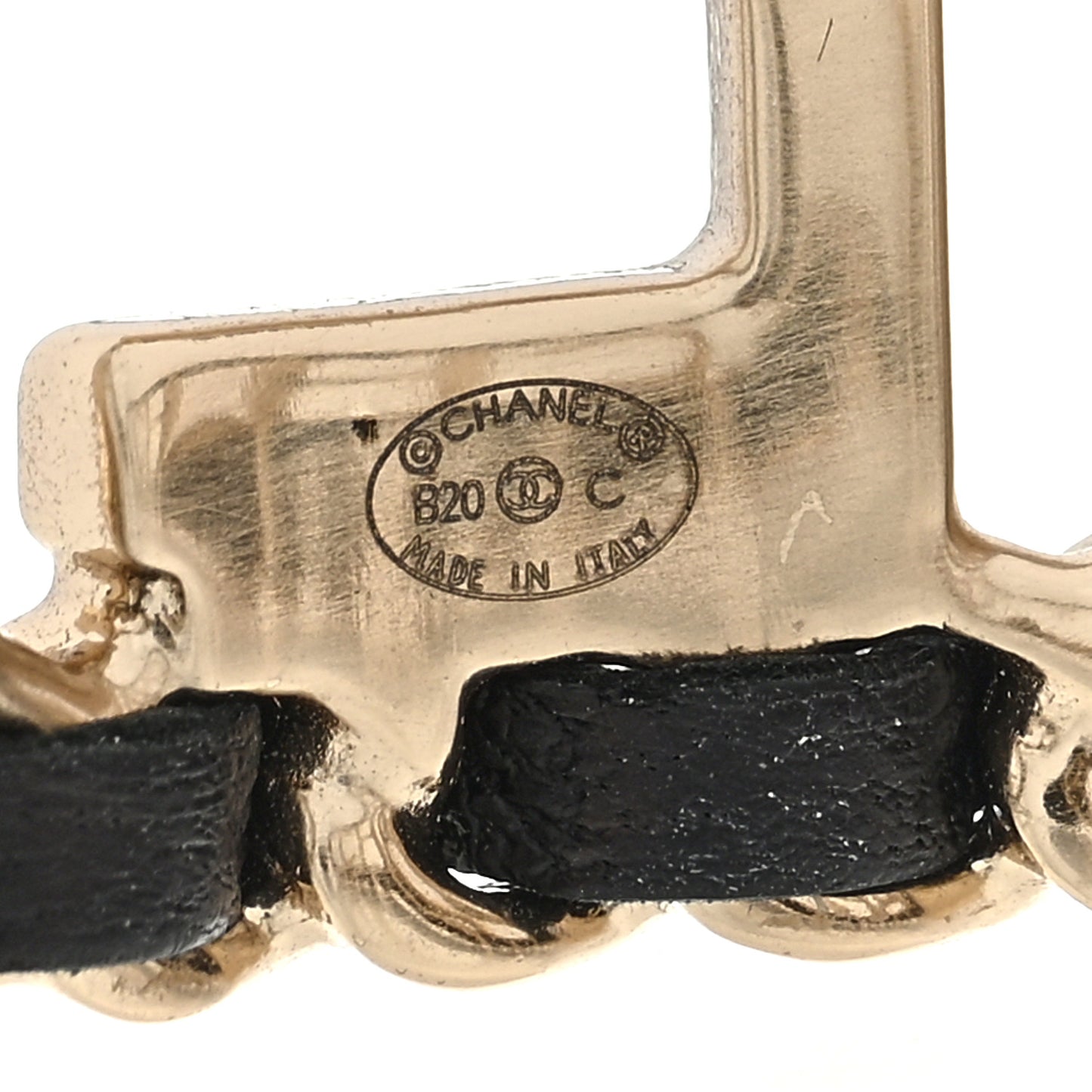 Lambskin Vintage Allure Cuff Bracelet S Black Gold