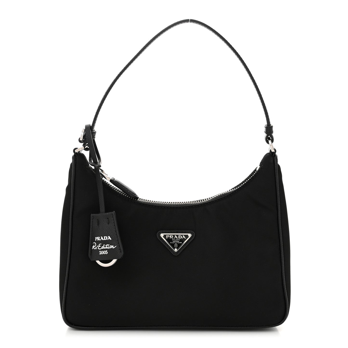 Tessuto Nylon Saffiano Mini Re-Edition 2005 Bag Black