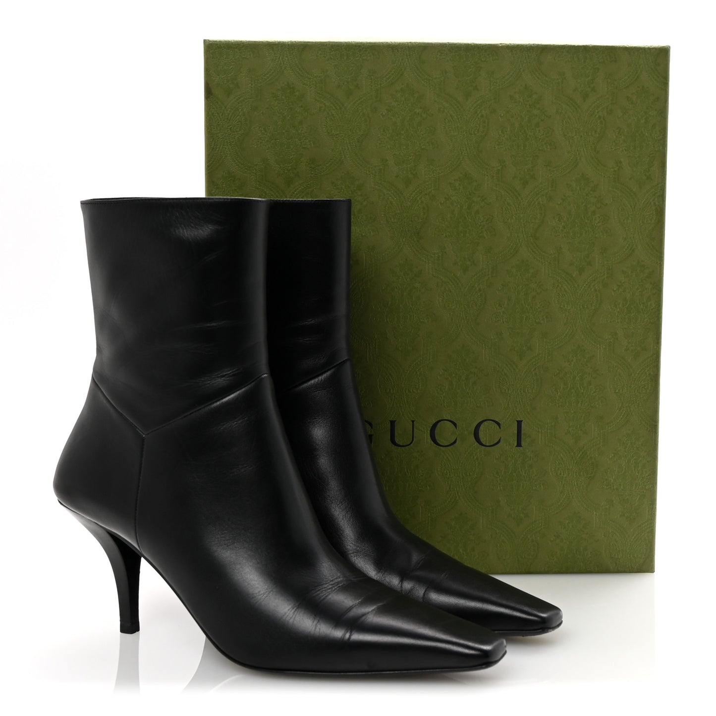 Nappa Square G Ankle Boots 40.5 Black