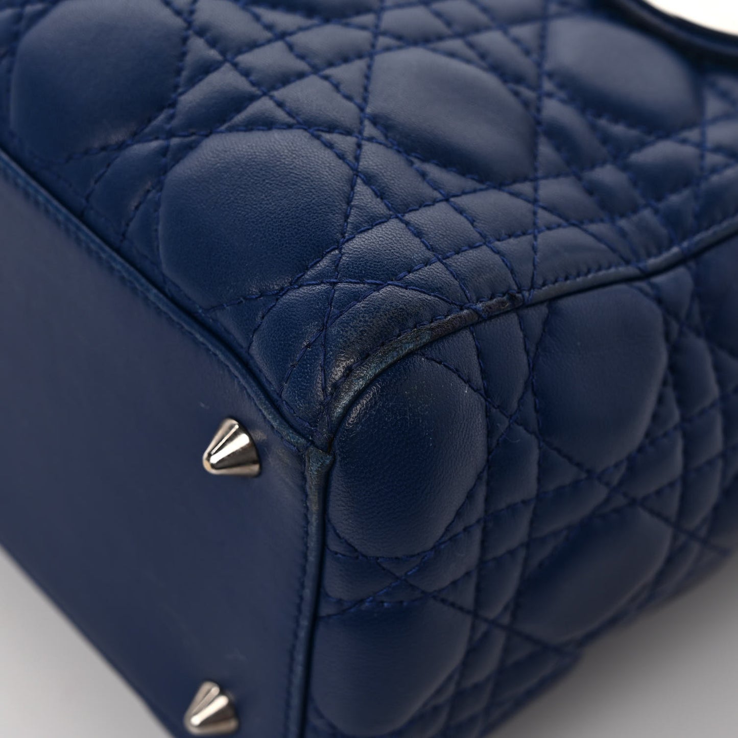 Lambskin Cannage Medium Lady Dior Navy