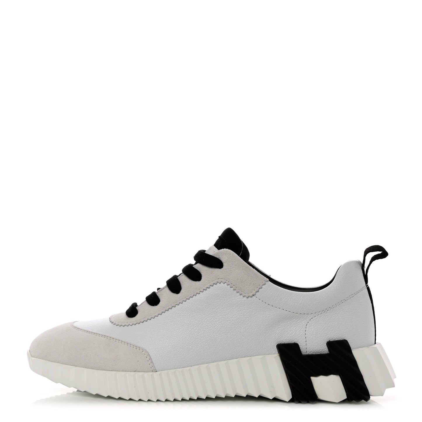 Goatskin Suede Goatskin Bouncing Sneakers 39 White Black