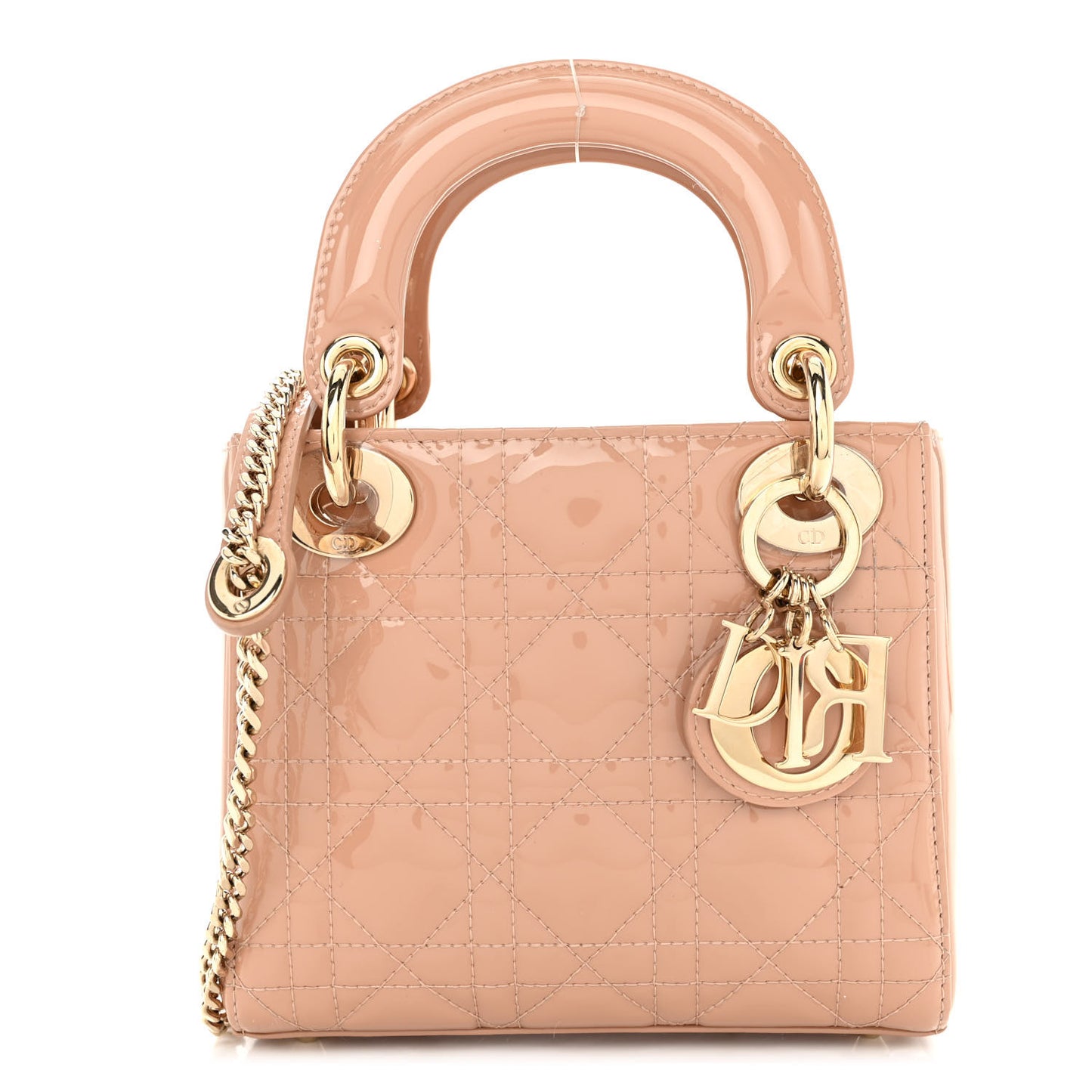 Patent Cannage Mini Lady Dior Light Pink