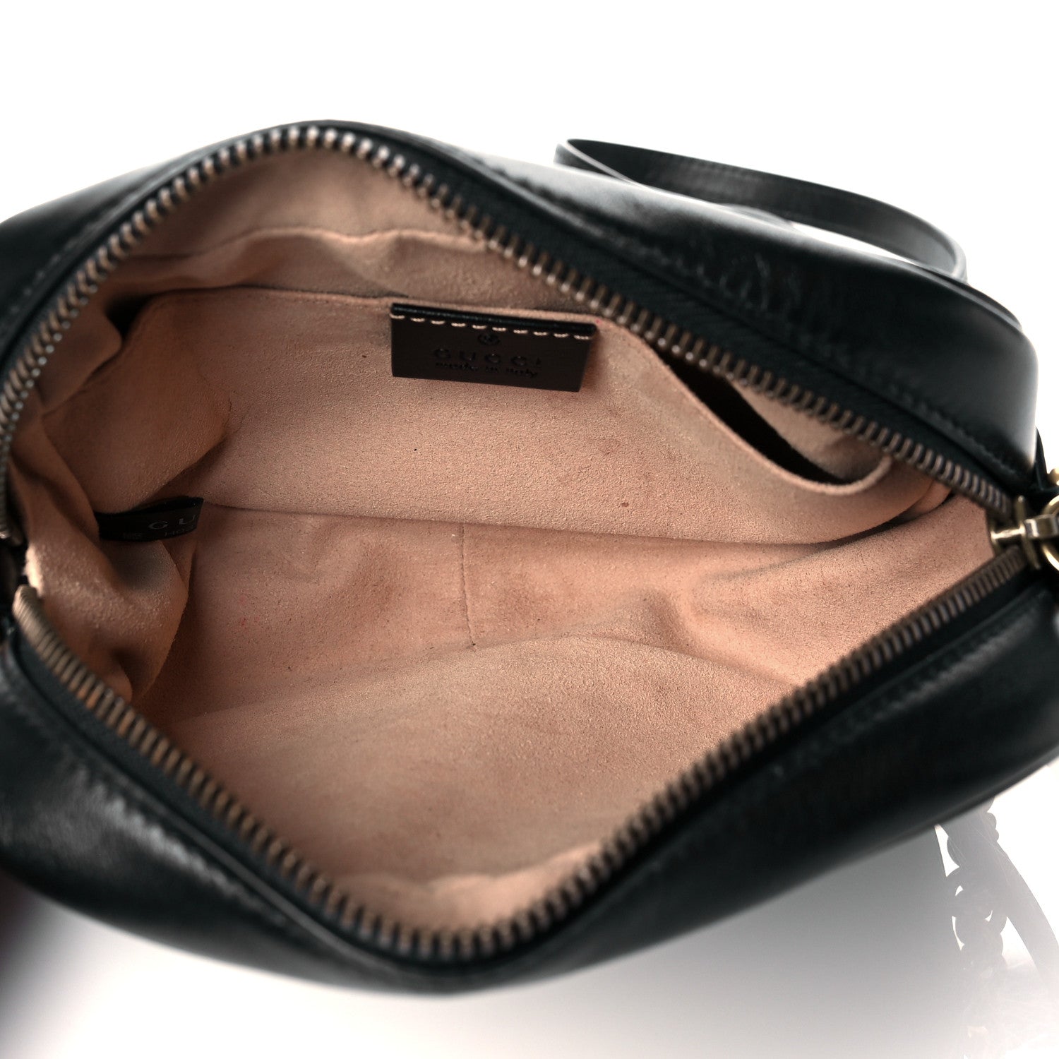 Gucci Calfskin Matelasse Mini GG Marmont Chain Shoulder Bag Black 5 of 13