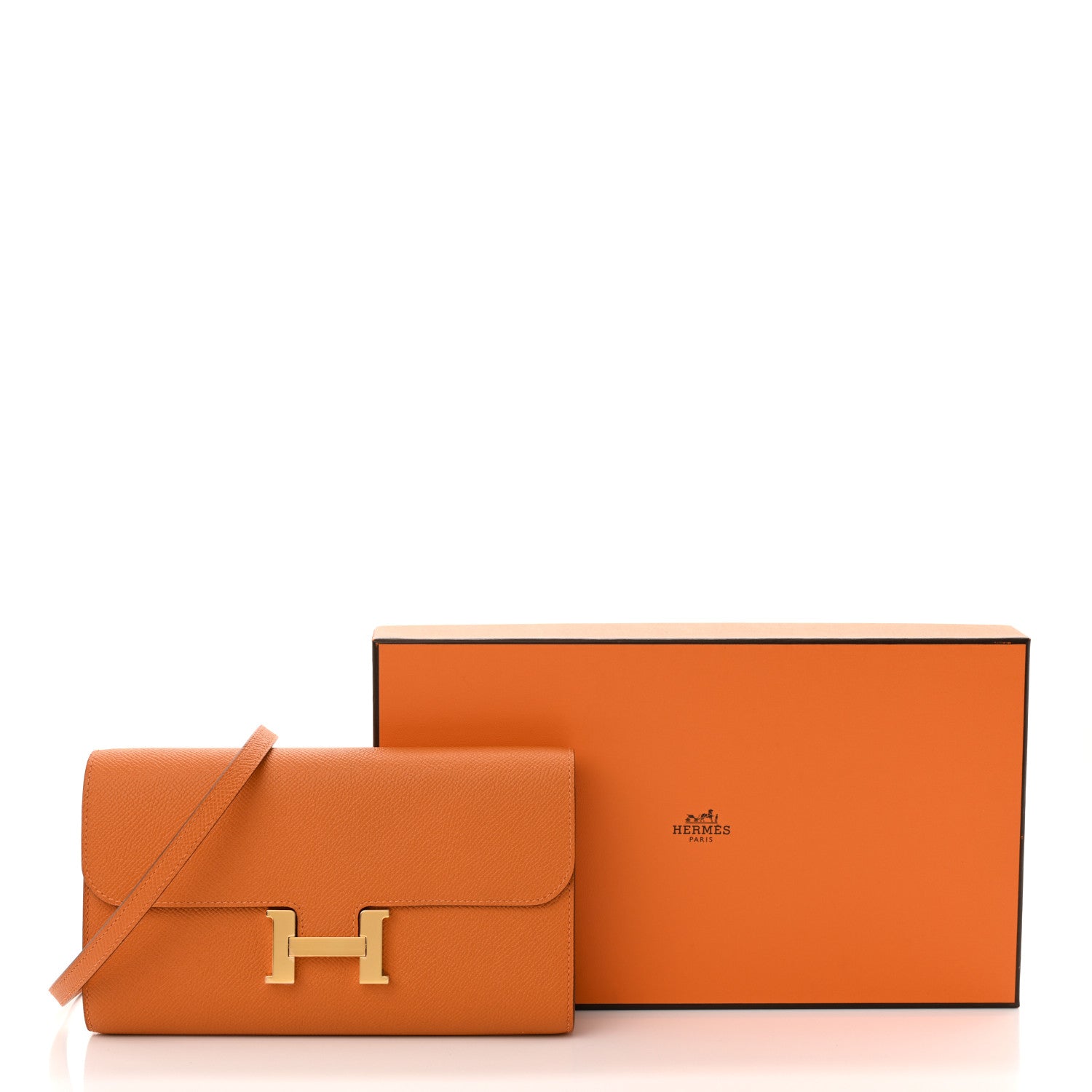 Hermes Epsom Constance Long Wallet To Go Wallet Orange 11 of 11