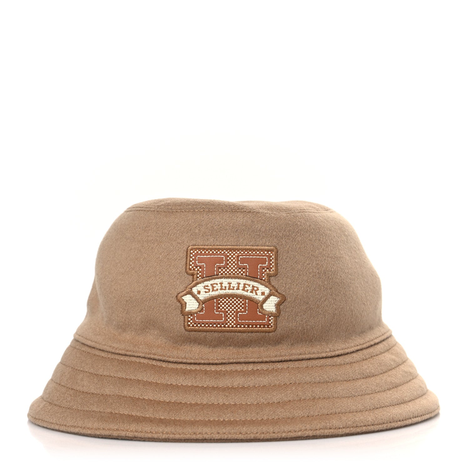 Hermes Cotton Harper H Sellier Bucket Hat 57 Beige Camel 1417414