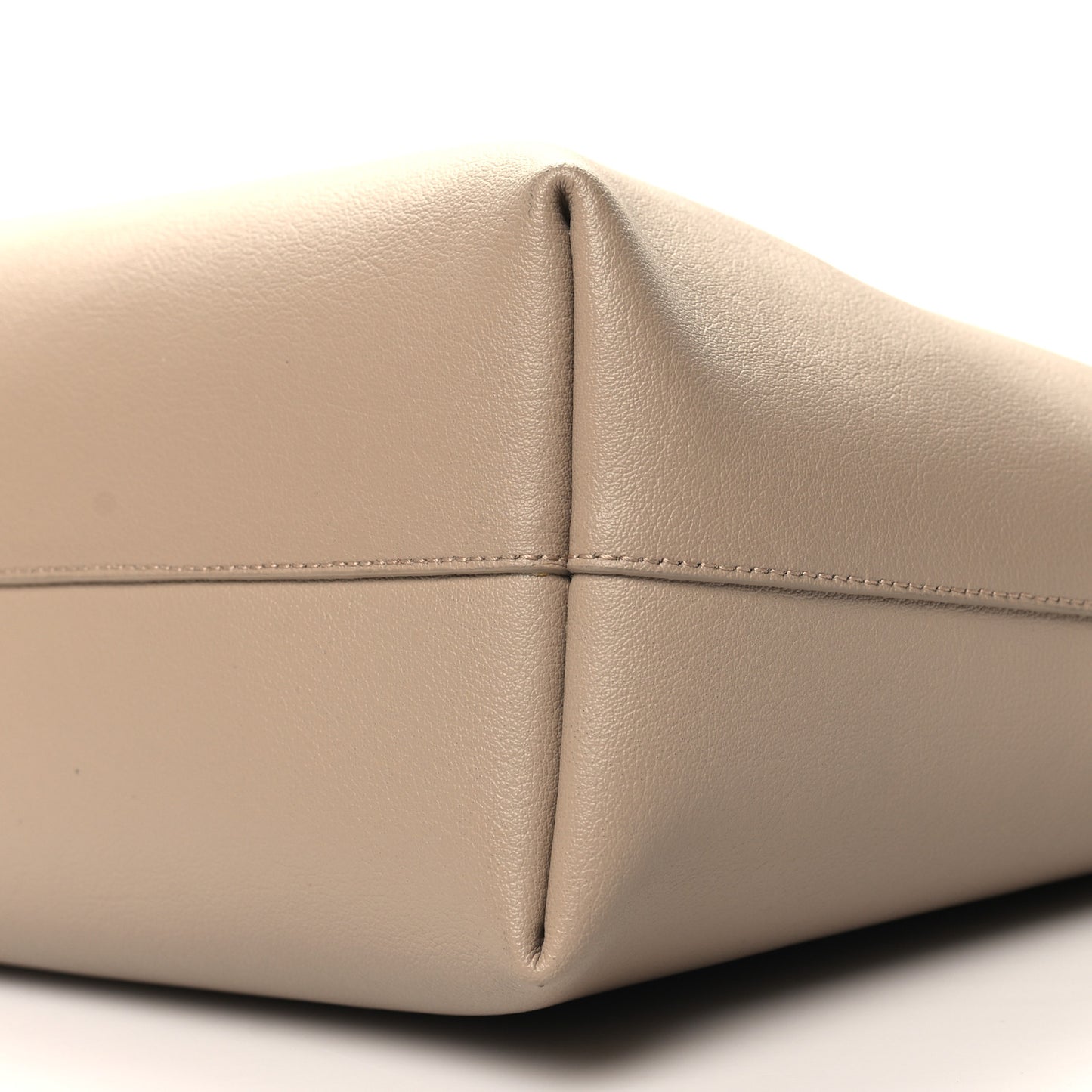 Calfskin Large Shopping Tote Dark Beige