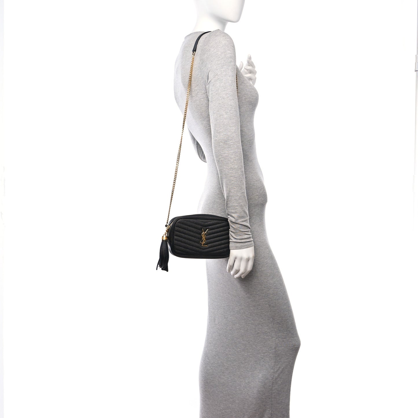 Grain De Poudre Matelasse Monogram Mini Lou Camera Bag Black