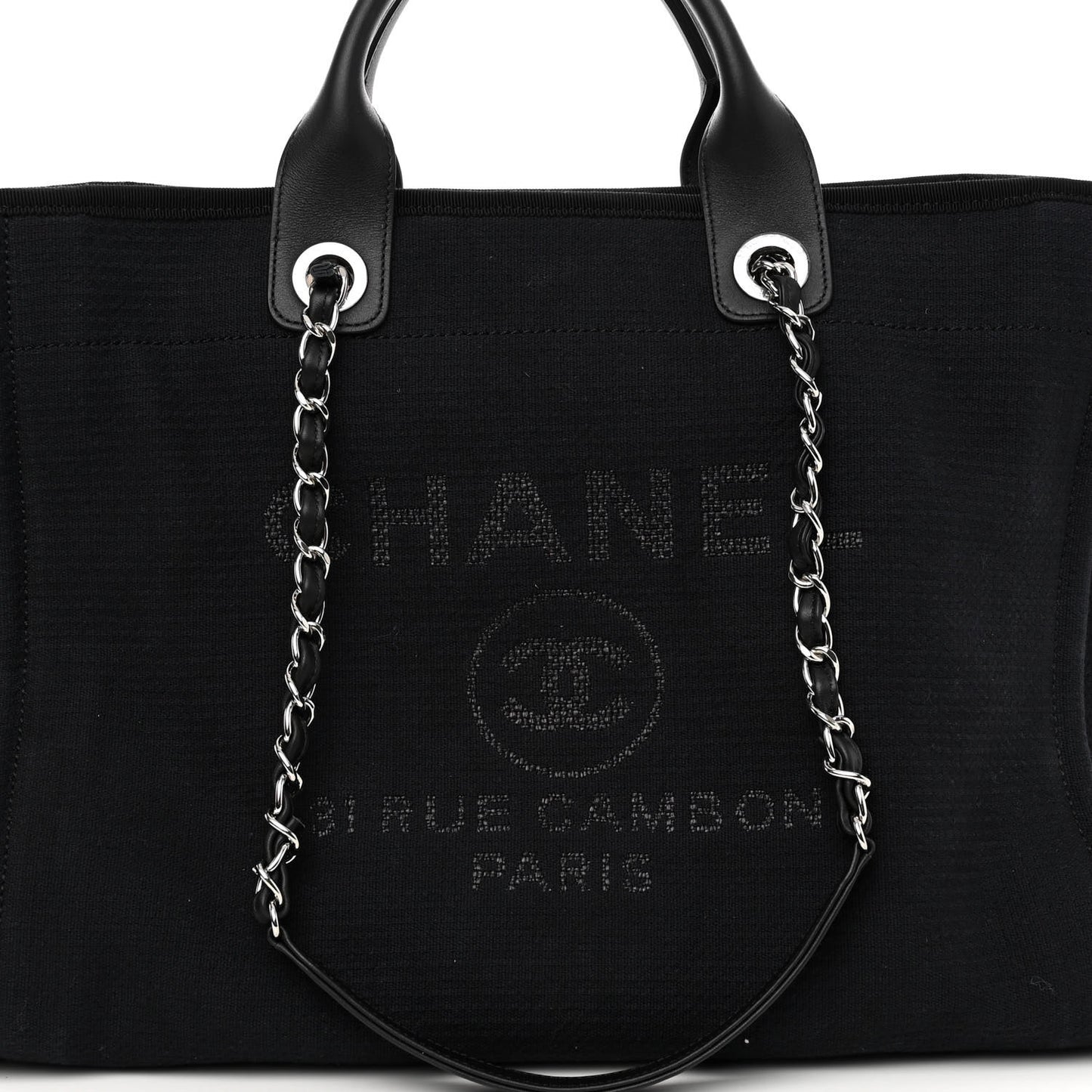 Mixed Fibers Medium Deauville Tote Black