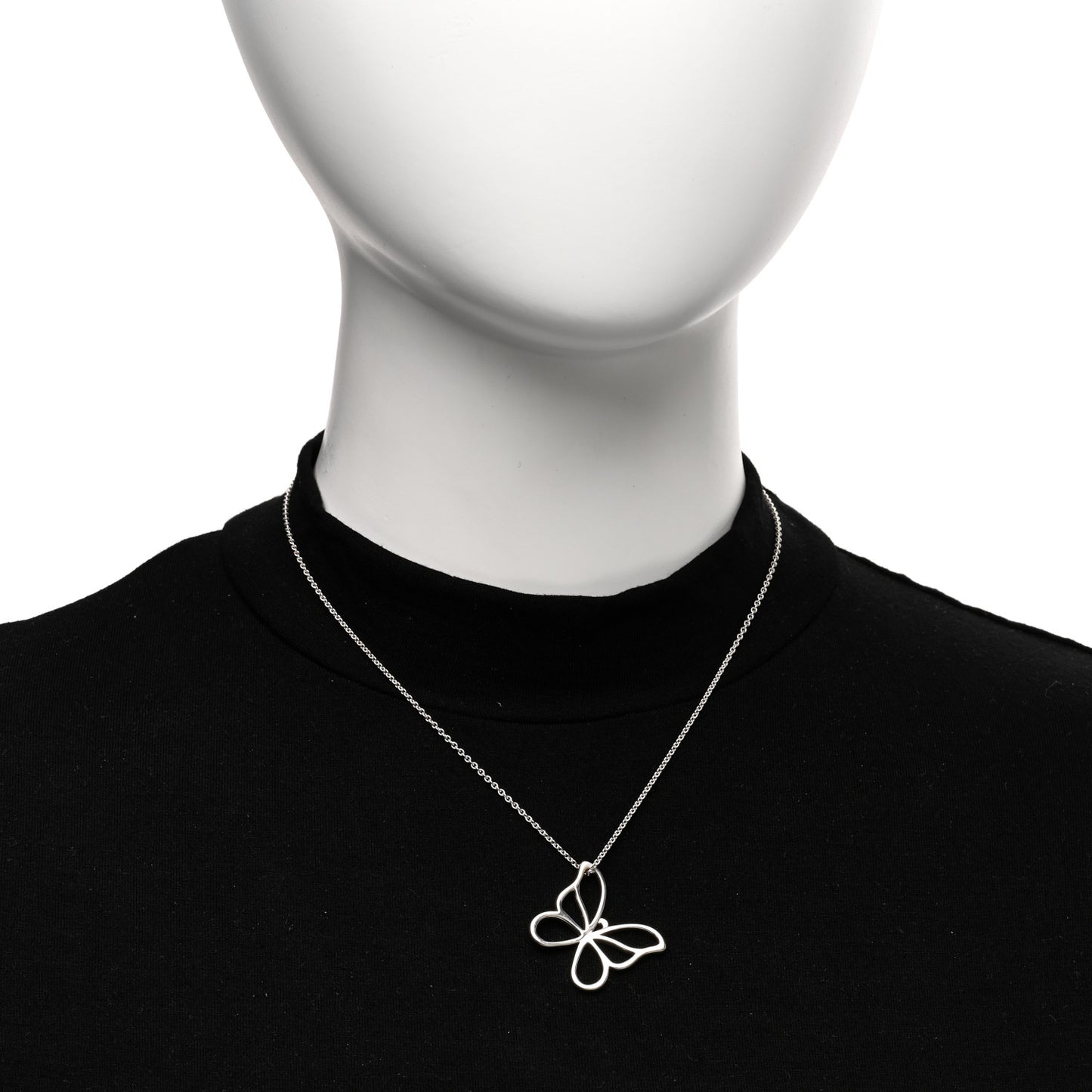 Sterling Silver Butterfly Pendant Necklace