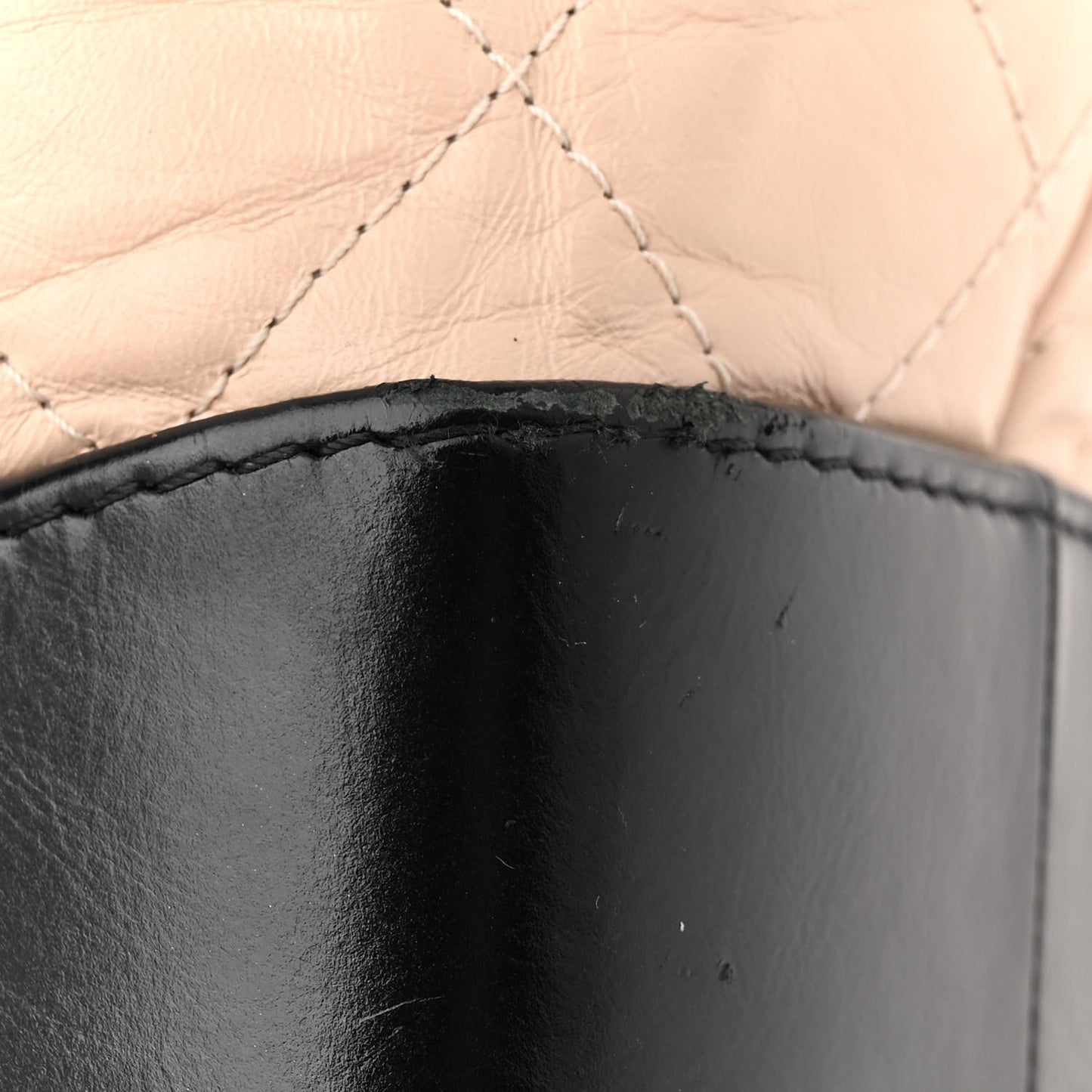 Aged Calfskin Quilted Small Gabrielle Backpack Beige Black