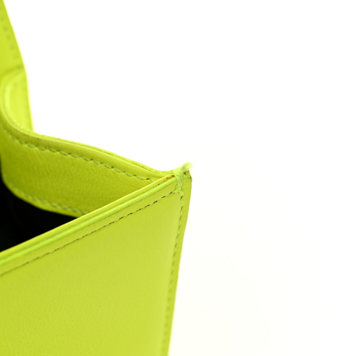 Smooth Calfskin Small Monogram Kate Satchel Neon Yellow