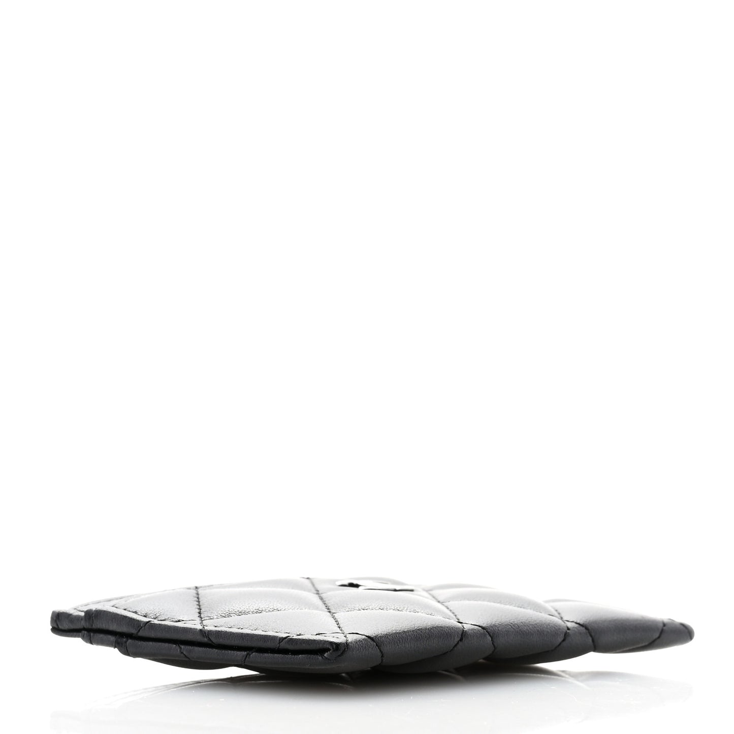 Lambskin Quilted Card Holder So Black