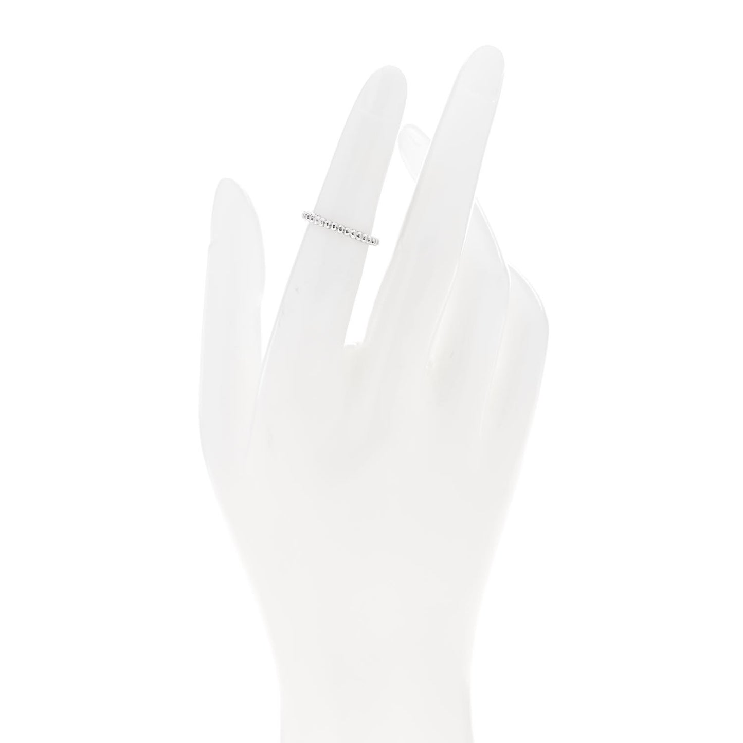 18K White Gold Small Perlee Ring 48 4.5